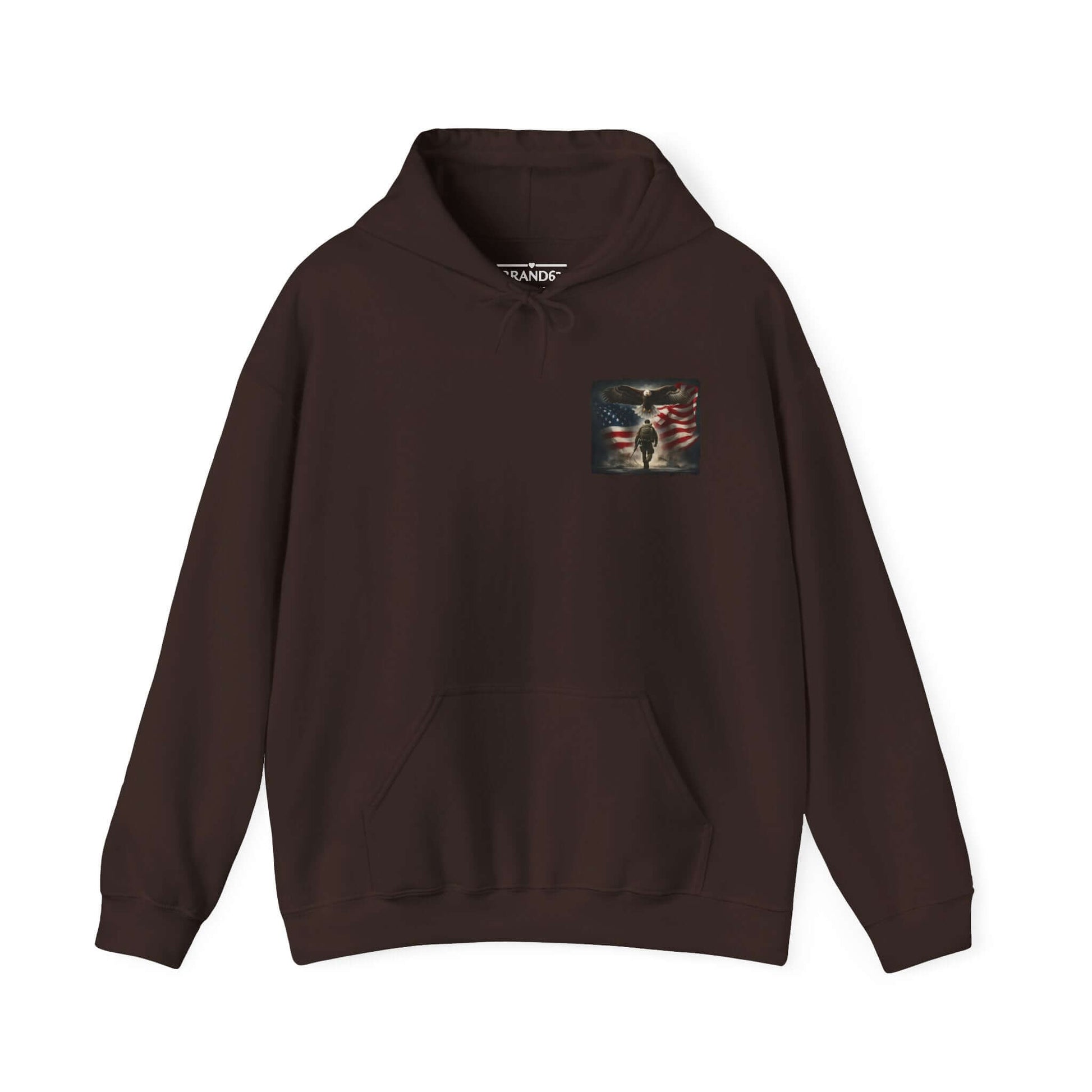 Patriotic Eagle & Soldier Hoodie – Veterans, Military Families, and Americans Patriotic Apparel, Brand63