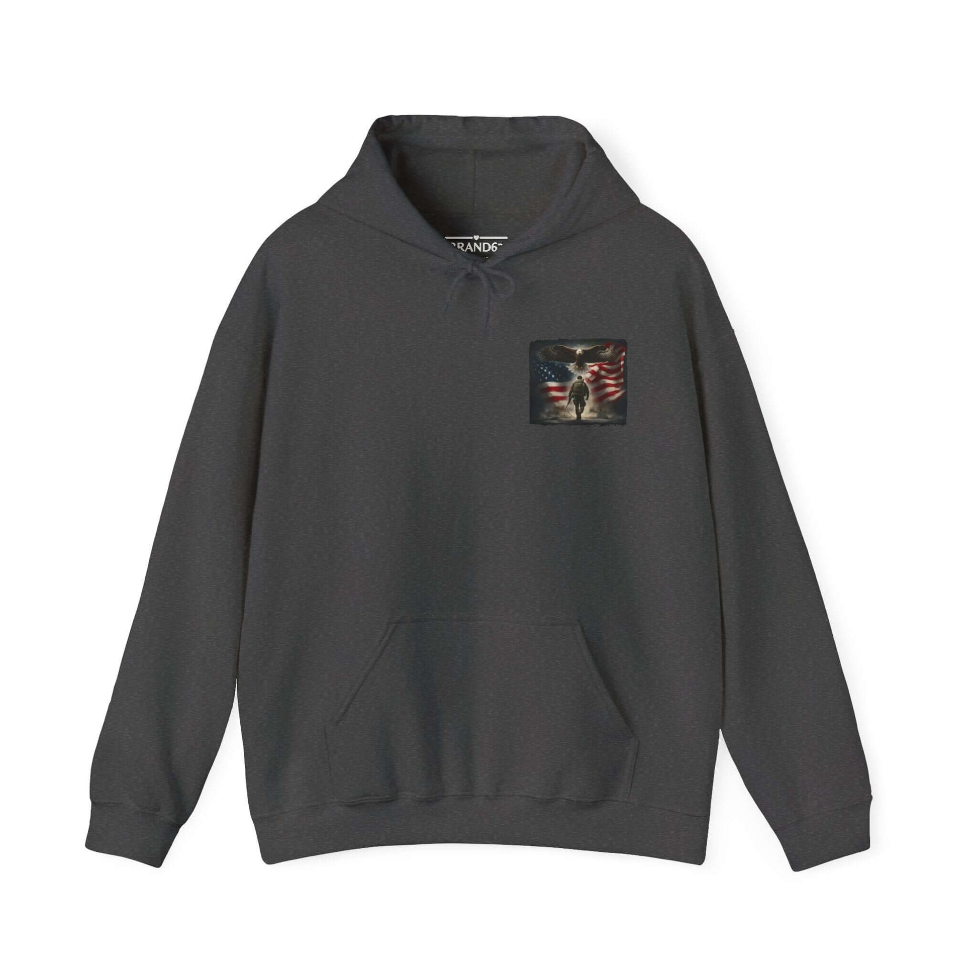 Patriotic Eagle & Soldier Hoodie – Veterans, Military Families, and Americans Patriotic Apparel, Brand63