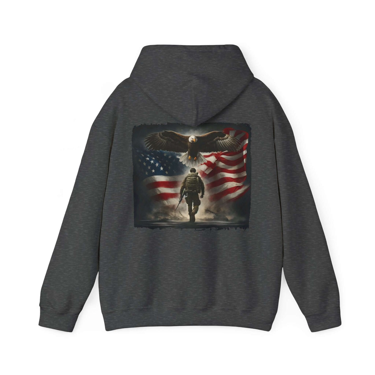 Patriotic Eagle & Soldier Hoodie – Veterans, Military Families, and Americans Patriotic Apparel, Brand63