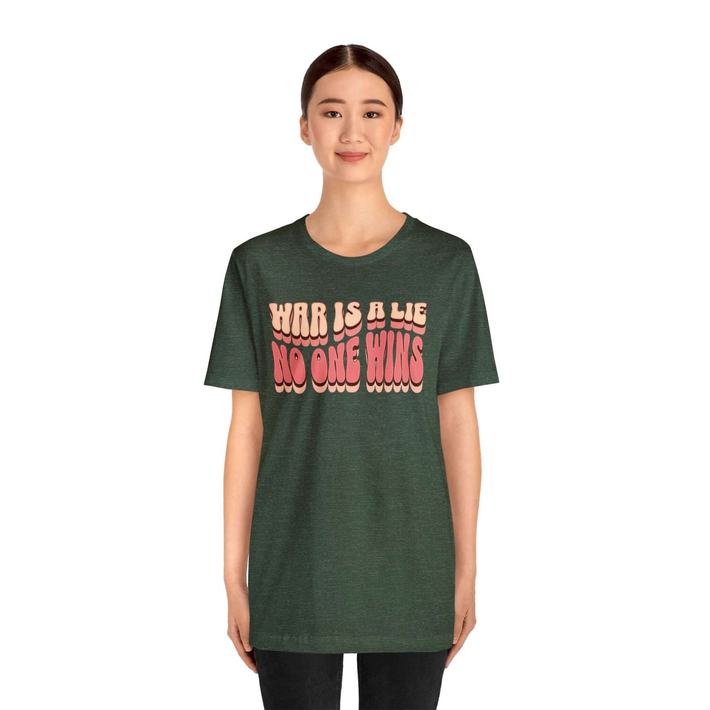 Peace Movement T-Shirt | War Is A Lie No One Wins Shirt (Retro), Brand63