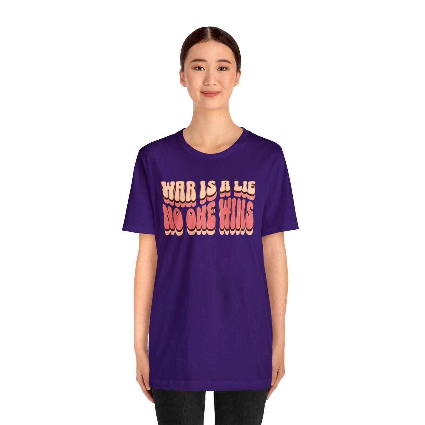 Peace Movement T-Shirt | War Is A Lie No One Wins Shirt (Retro), Brand63