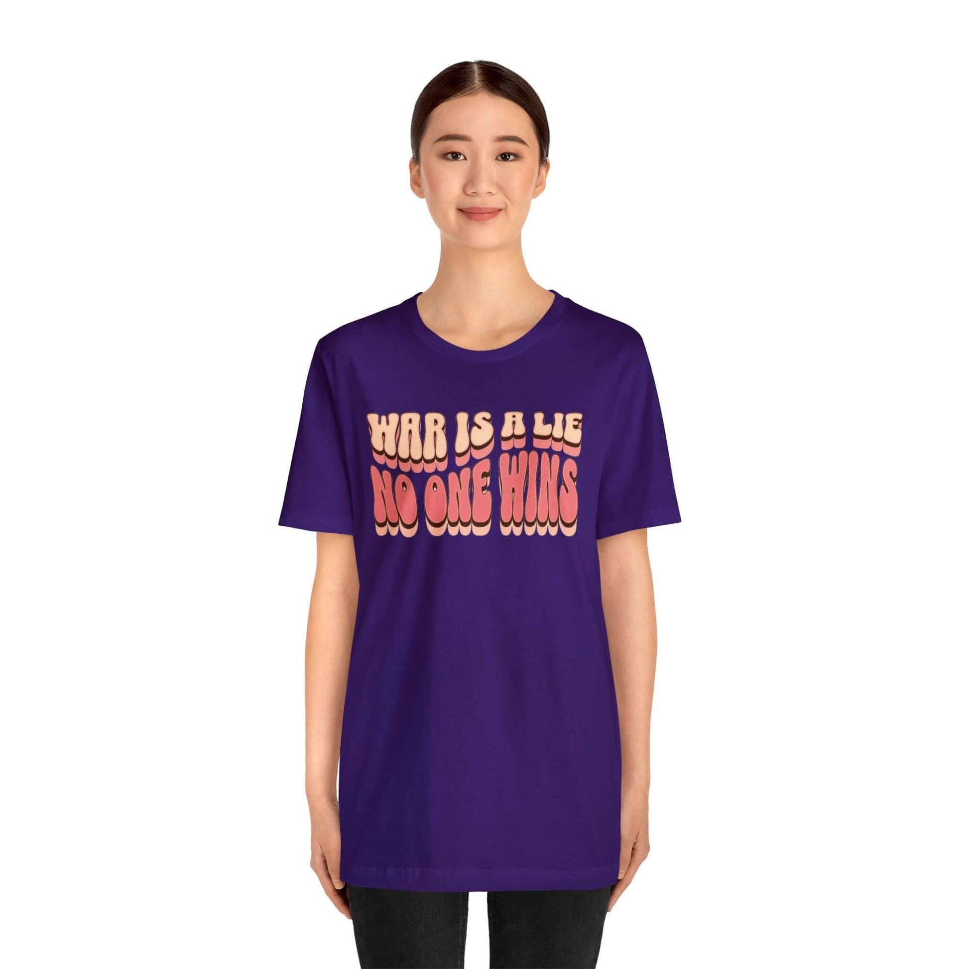 Peace Movement T-Shirt | War Is A Lie No One Wins Shirt (Retro), Brand63