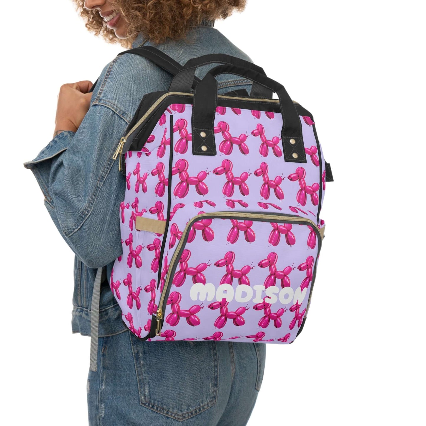 Personalized Balloon-Dog Baby Diaper Bag, Brand63