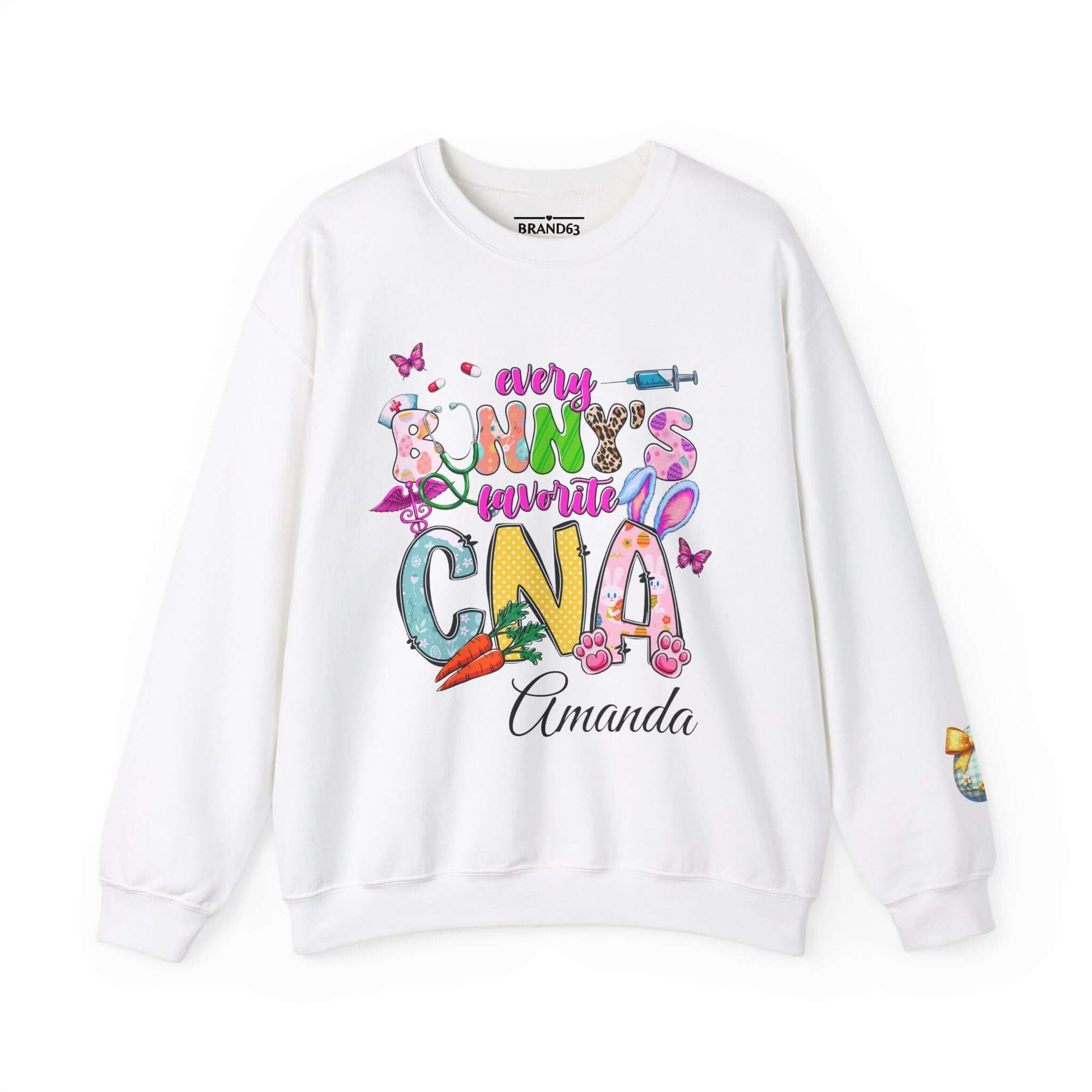 Personalized CNA Easter Bunny Sweatshirt, Brand63