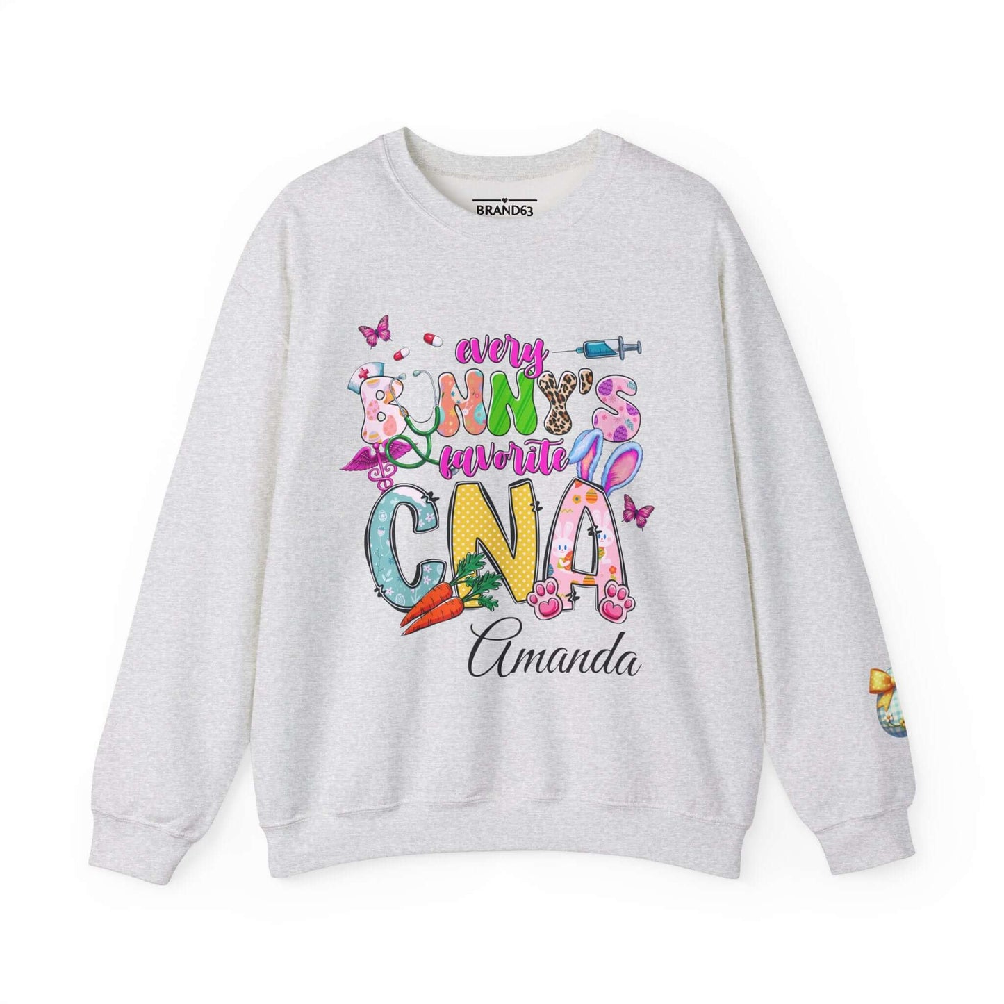 Personalized CNA Easter Bunny Sweatshirt, Brand63