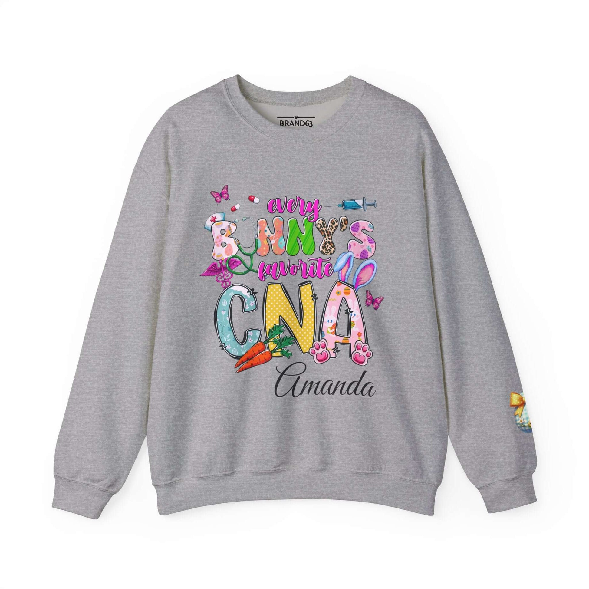 Personalized CNA Easter Bunny Sweatshirt, Brand63