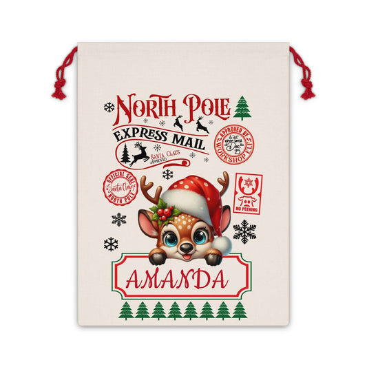 Personalized 'Lil Reindeer Christmas Gift Sac, Brand63