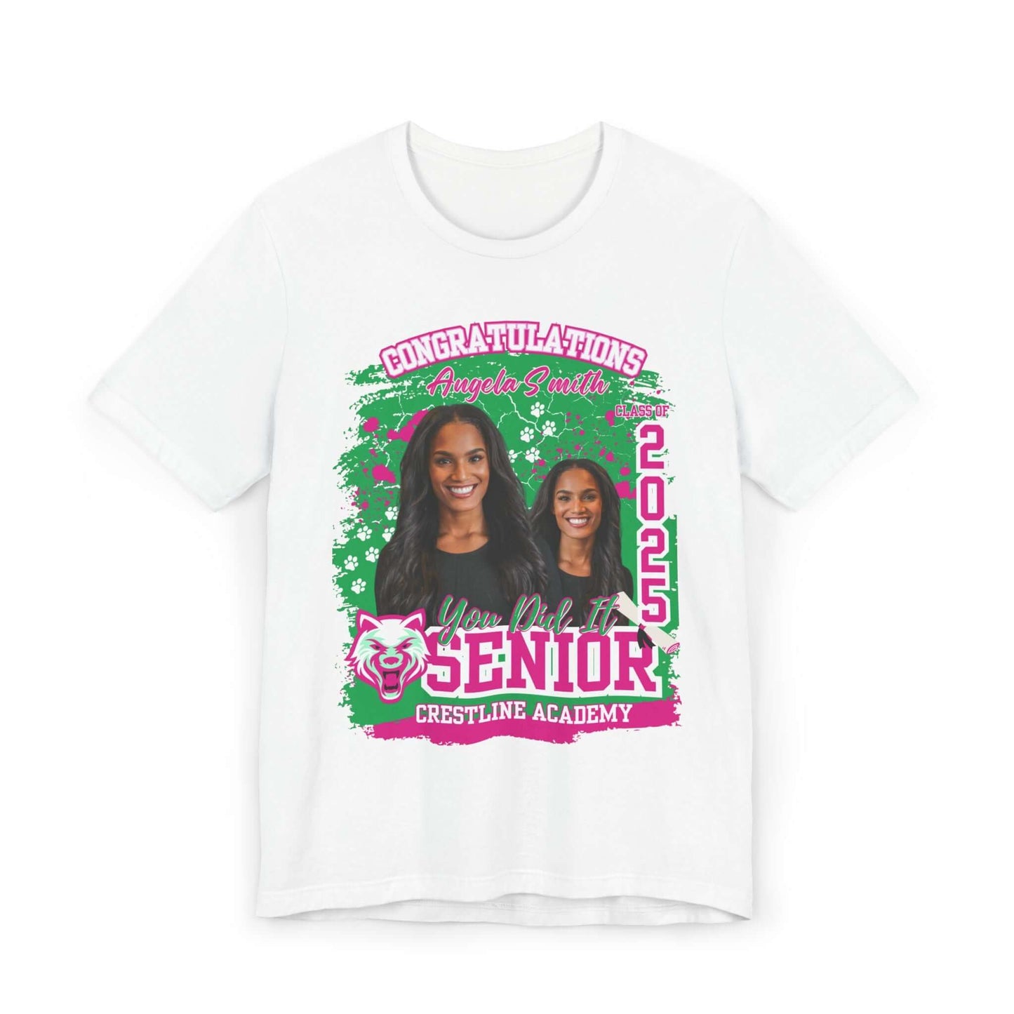 Personalized Senior Celebration Jersey T-Shirt - Customizable for Graduation 2025, Brand63
