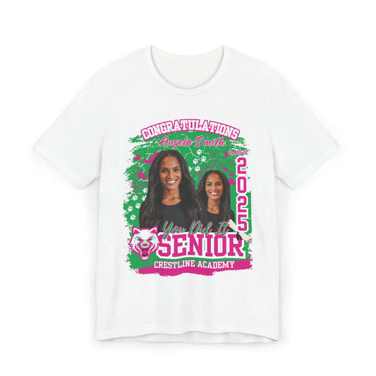 Personalized Senior Celebration Jersey T-Shirt - Customizable for Graduation 2025, Brand63
