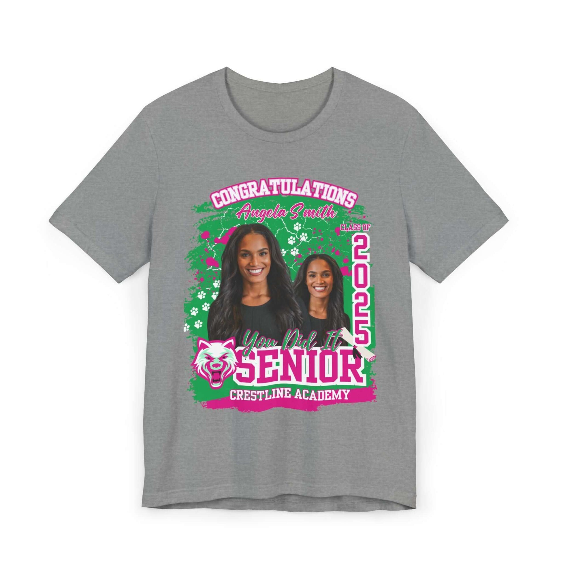 Personalized Senior Celebration Jersey T-Shirt - Customizable for Graduation 2025, Brand63