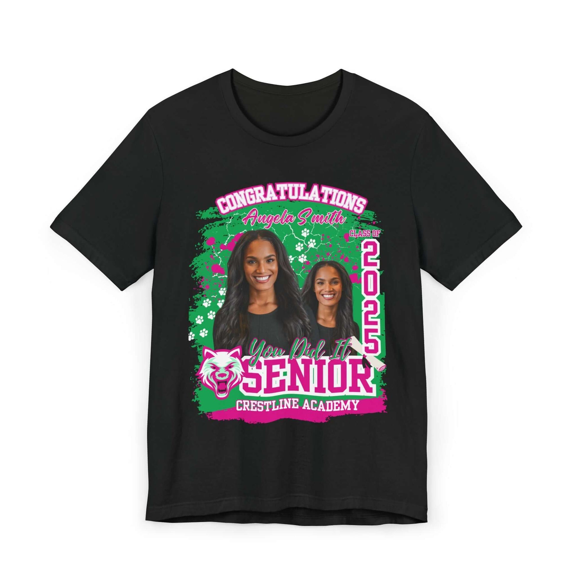Personalized Senior Celebration Jersey T-Shirt - Customizable for Graduation 2025, Brand63
