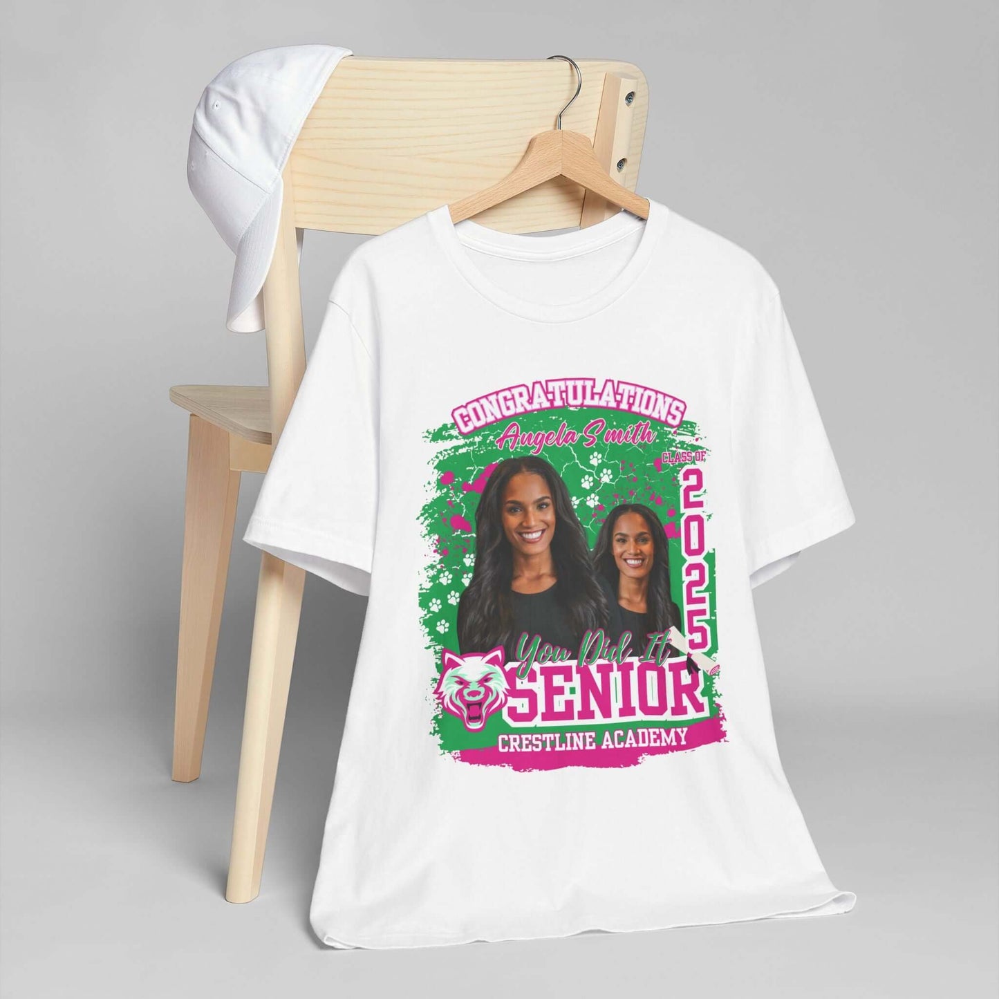 Personalized Senior Celebration Jersey T-Shirt - Customizable for Graduation 2025, Brand63