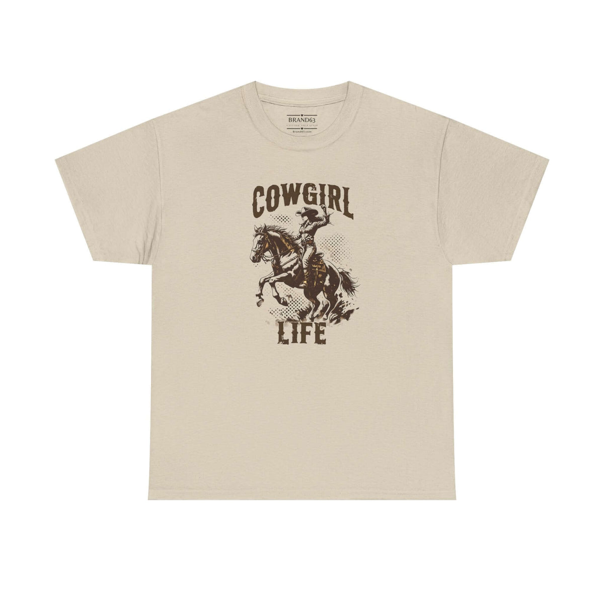 Rustic Western Cowgirl Life Heavy Cotton T-Shirt, Brand63