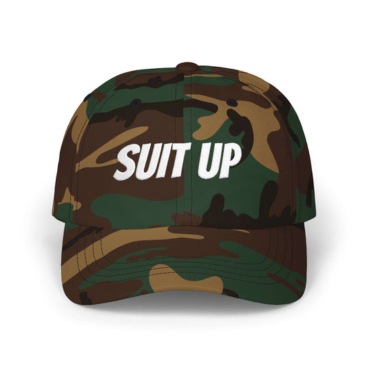 SUIT UP Embroidered Athletic Streetwear Gym Cap, Brand63