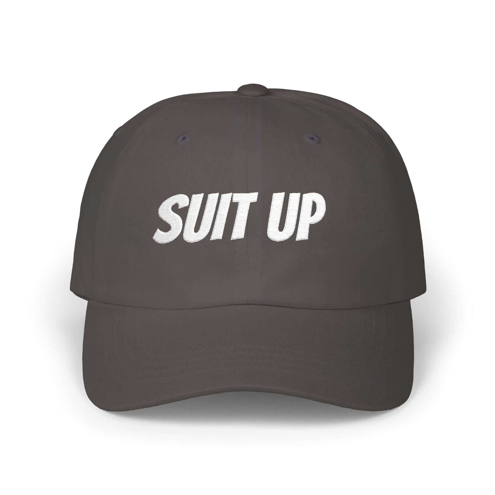 SUIT UP Embroidered Athletic Streetwear Gym Cap, Brand63