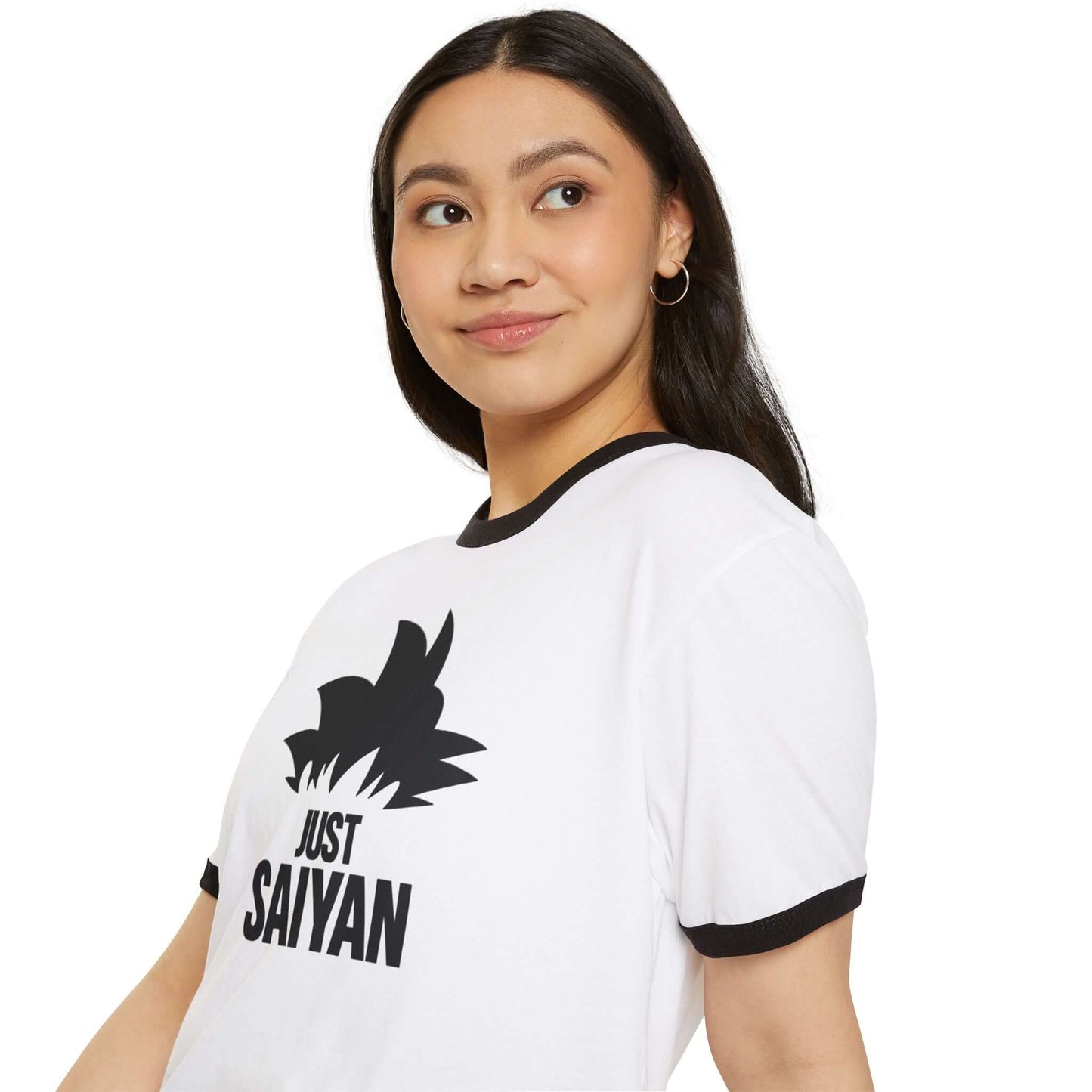 Saiyan Anime Graphic Ringer T-Shirt, Brand63