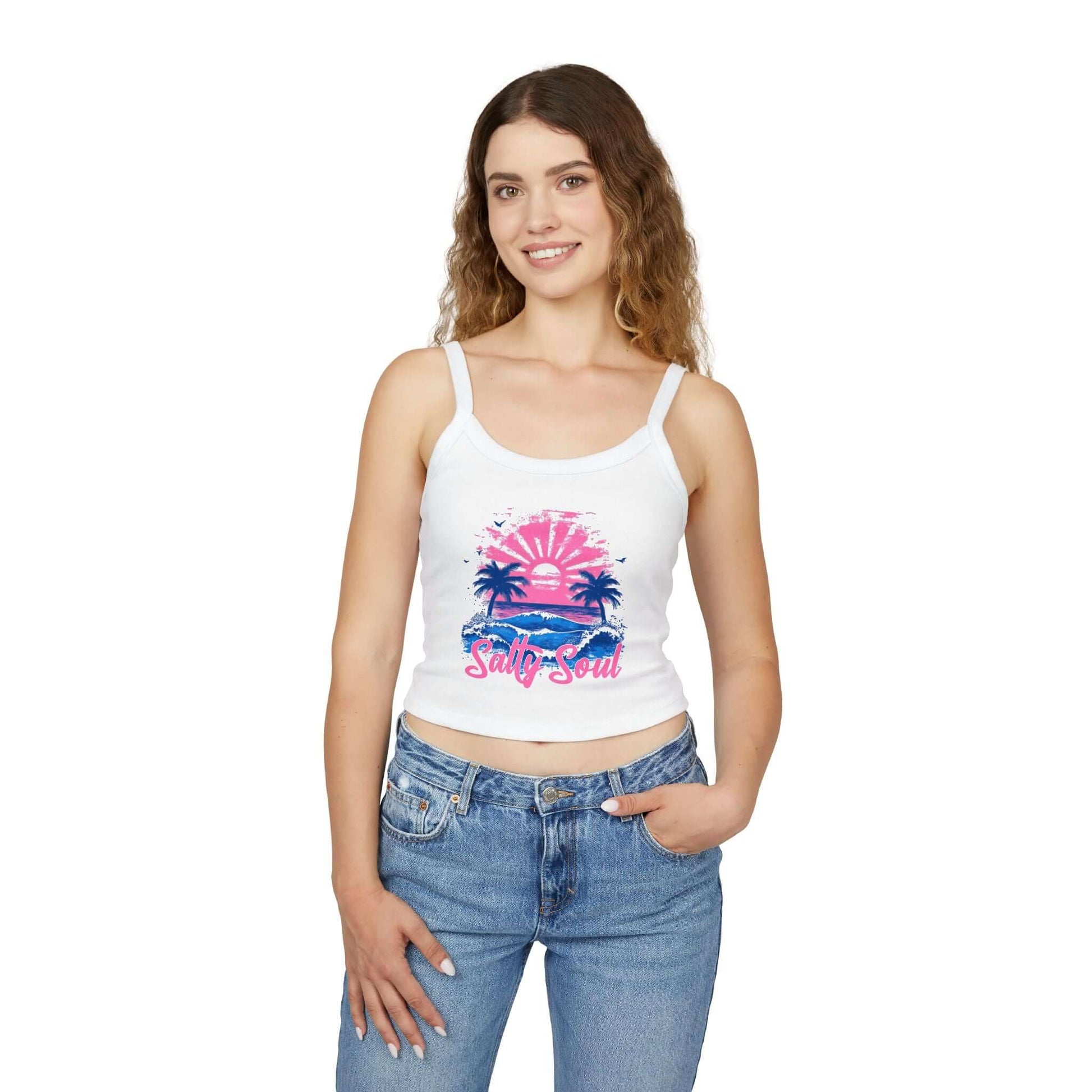 Salty Soul Women's Spaghetti Strap Tank Top, Brand63