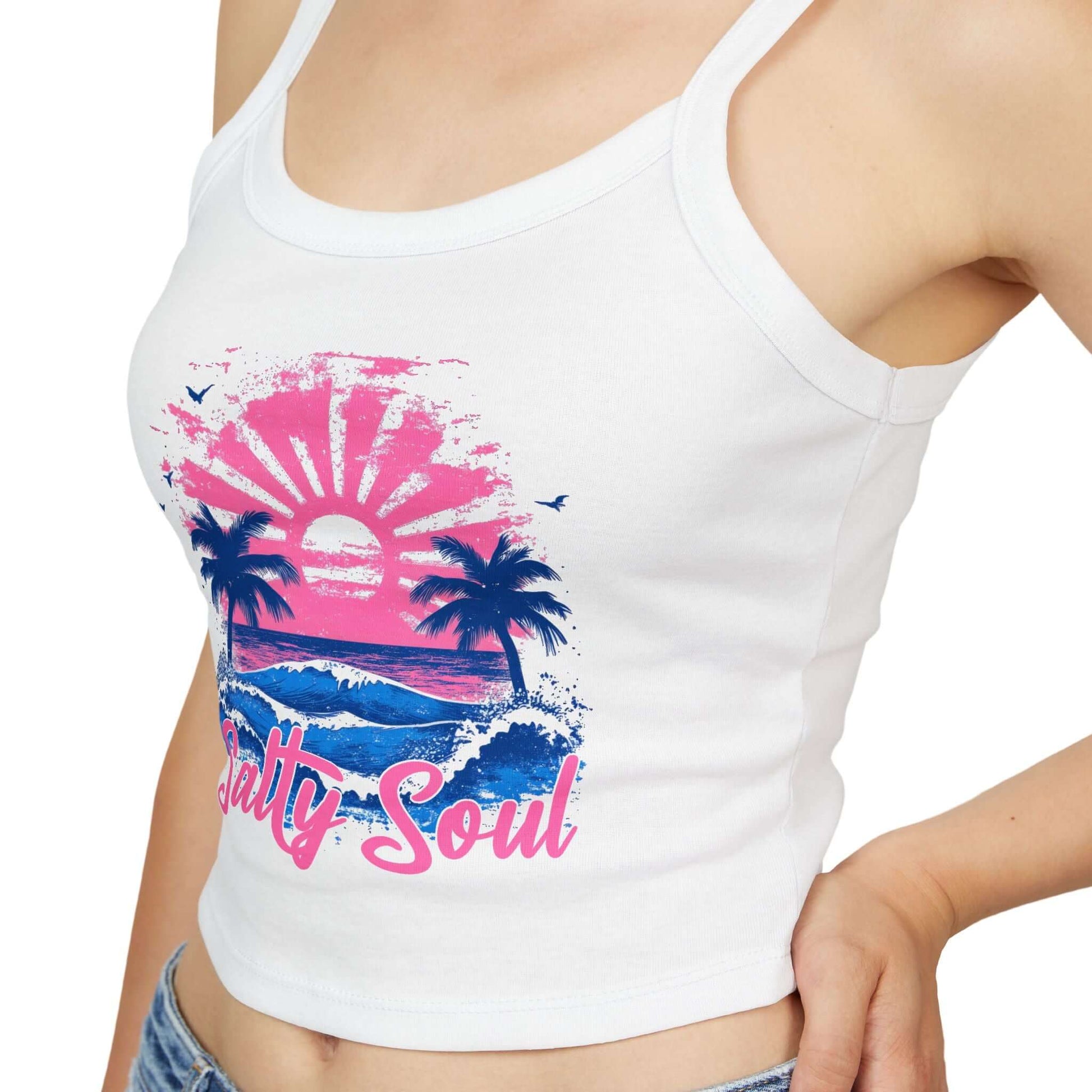 Salty Soul Women's Spaghetti Strap Tank Top, Brand63