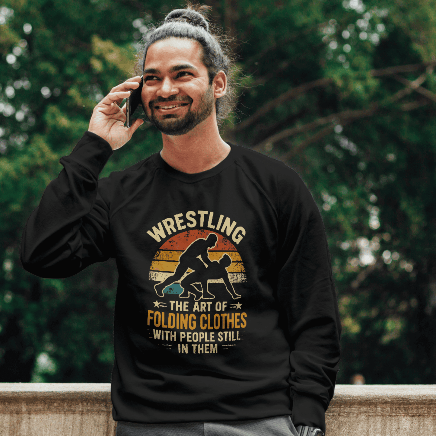 Sarcastic Wrestling Long Sleeve Shirt, Brand63