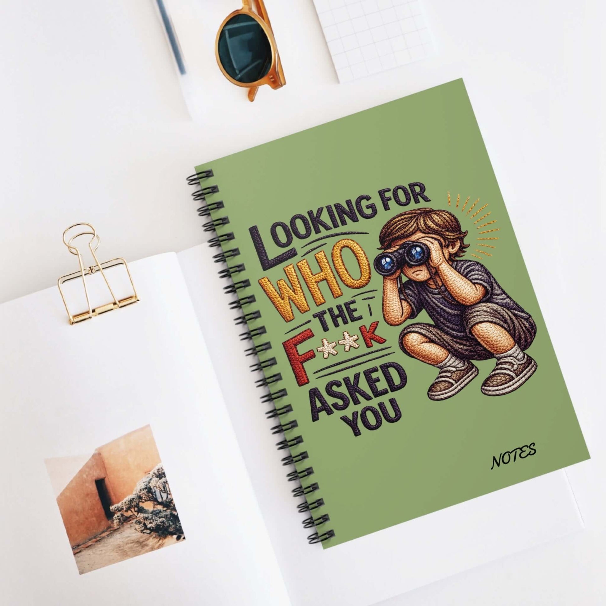 Sassy Illustrated Spiral Notebook/ Journal, Brand63