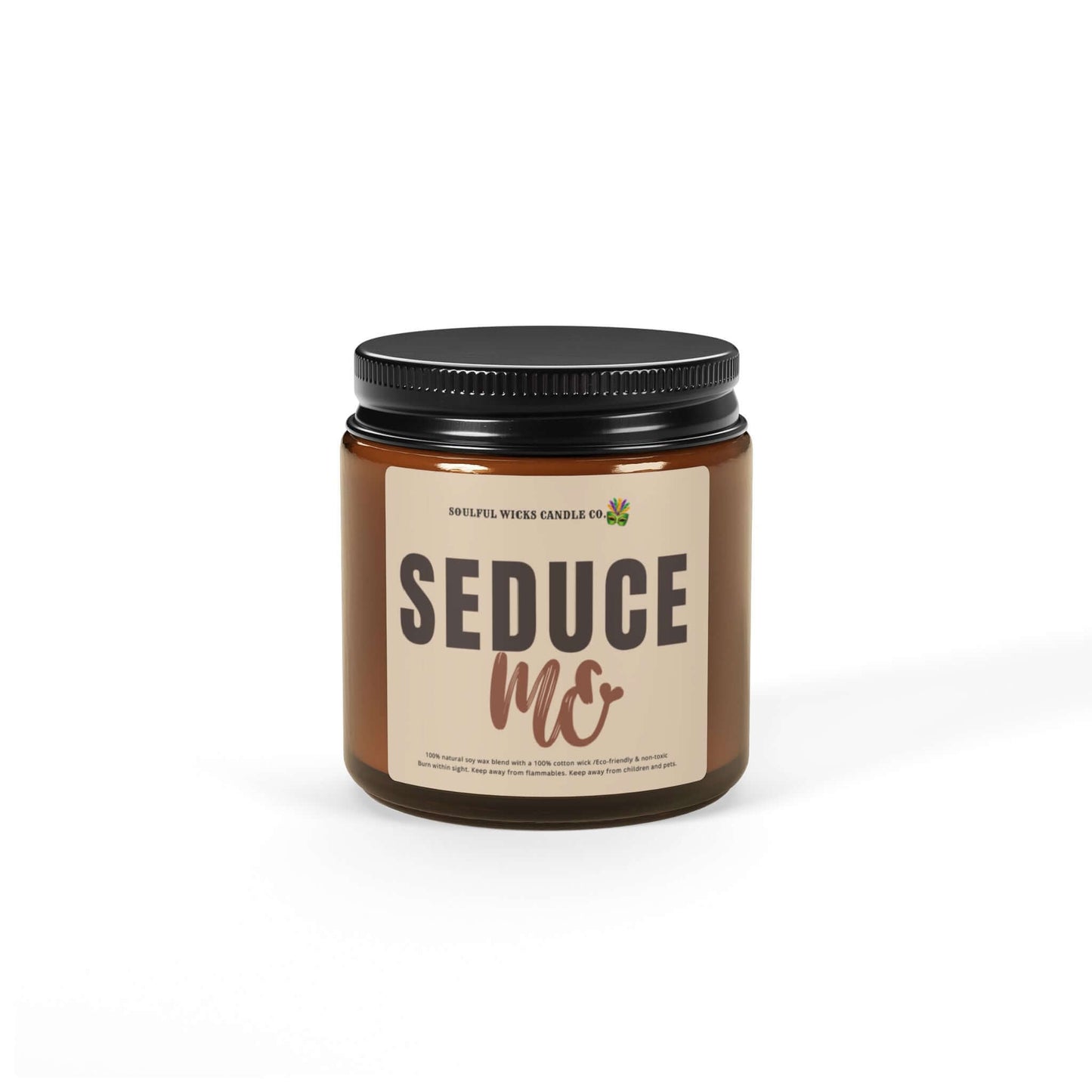 Seduce Me Scented Soy Candle in Amber Jar, Brand63