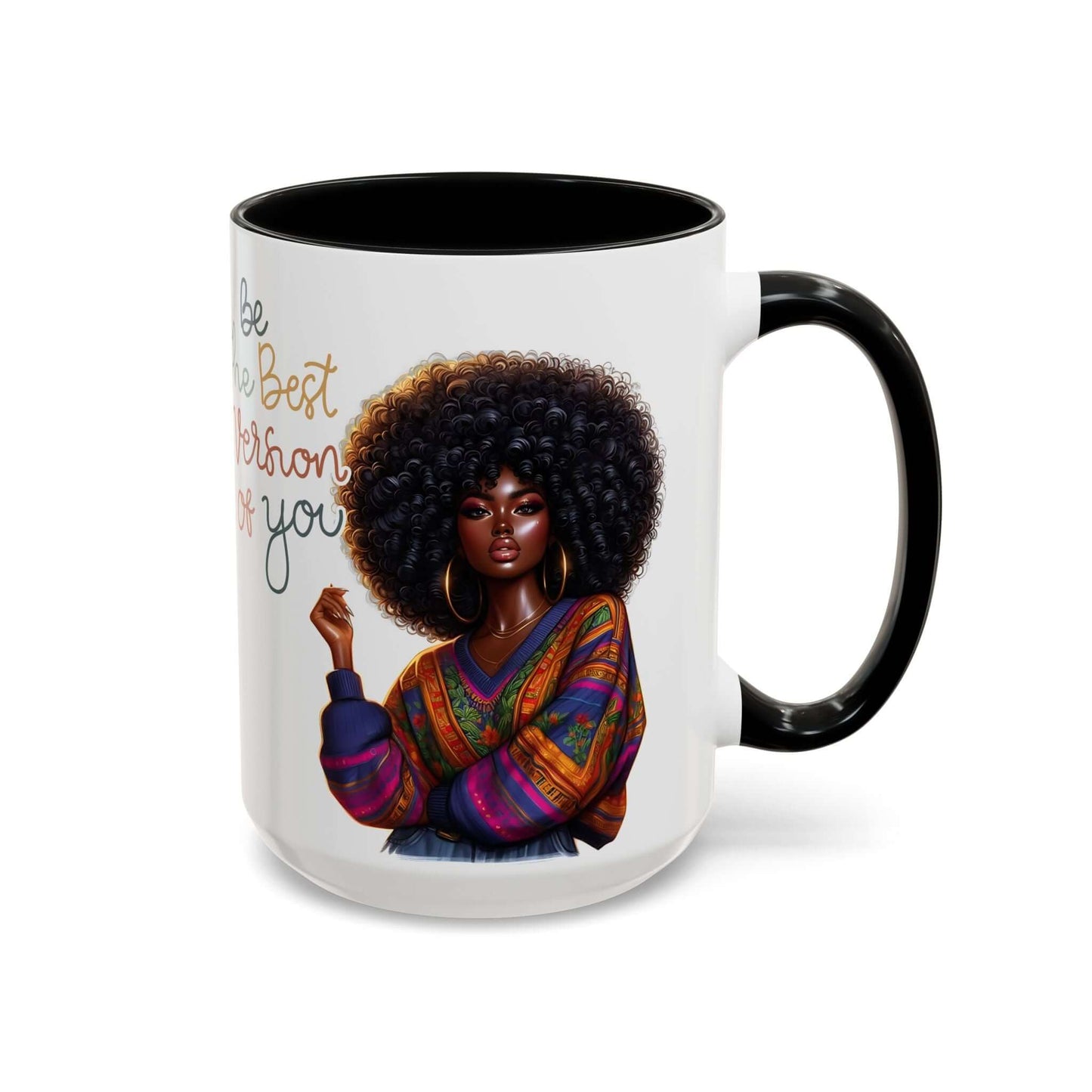 Self Afro Art Coffee Mug - 15oz, Brand63
