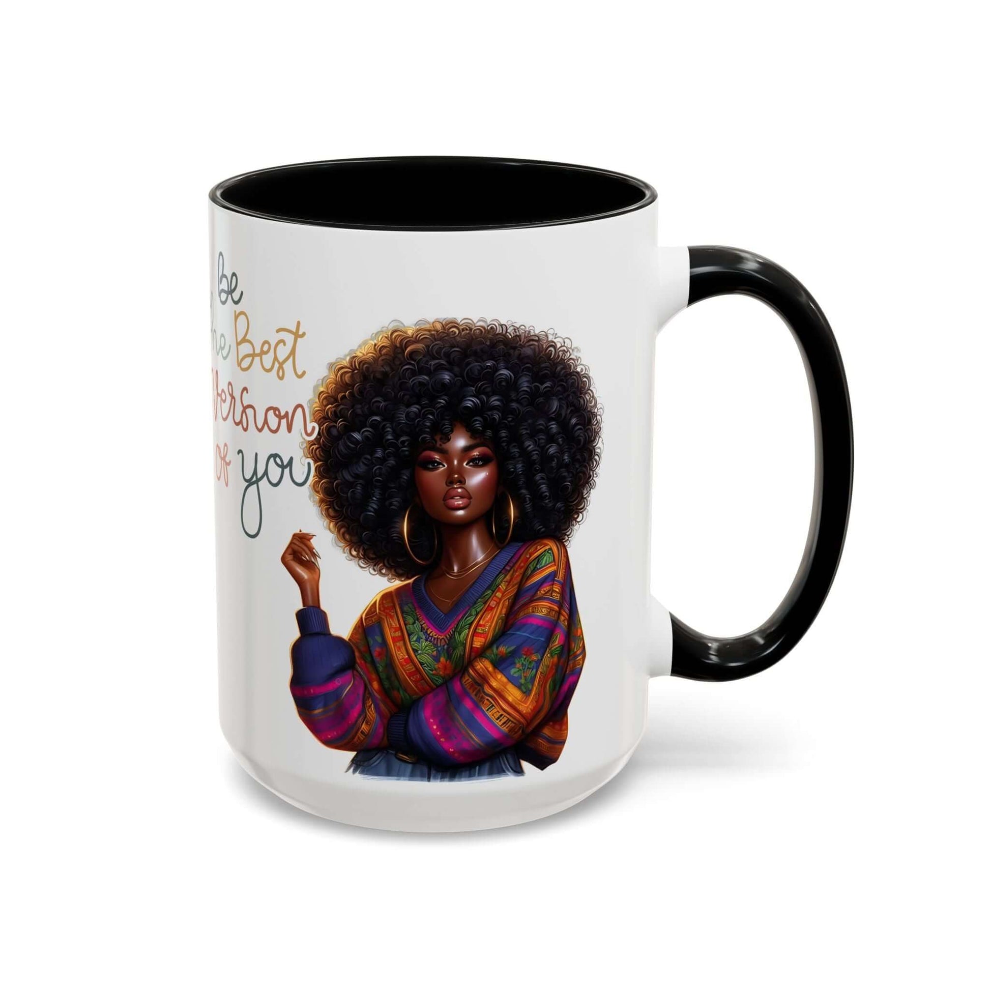 Self Afro Art Coffee Mug - 15oz, Brand63