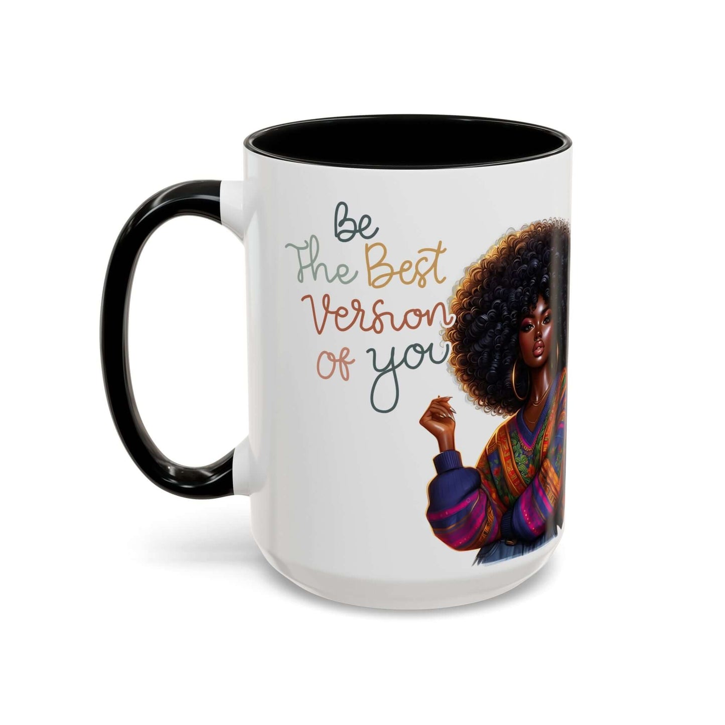 Self Afro Art Coffee Mug - 15oz, Brand63