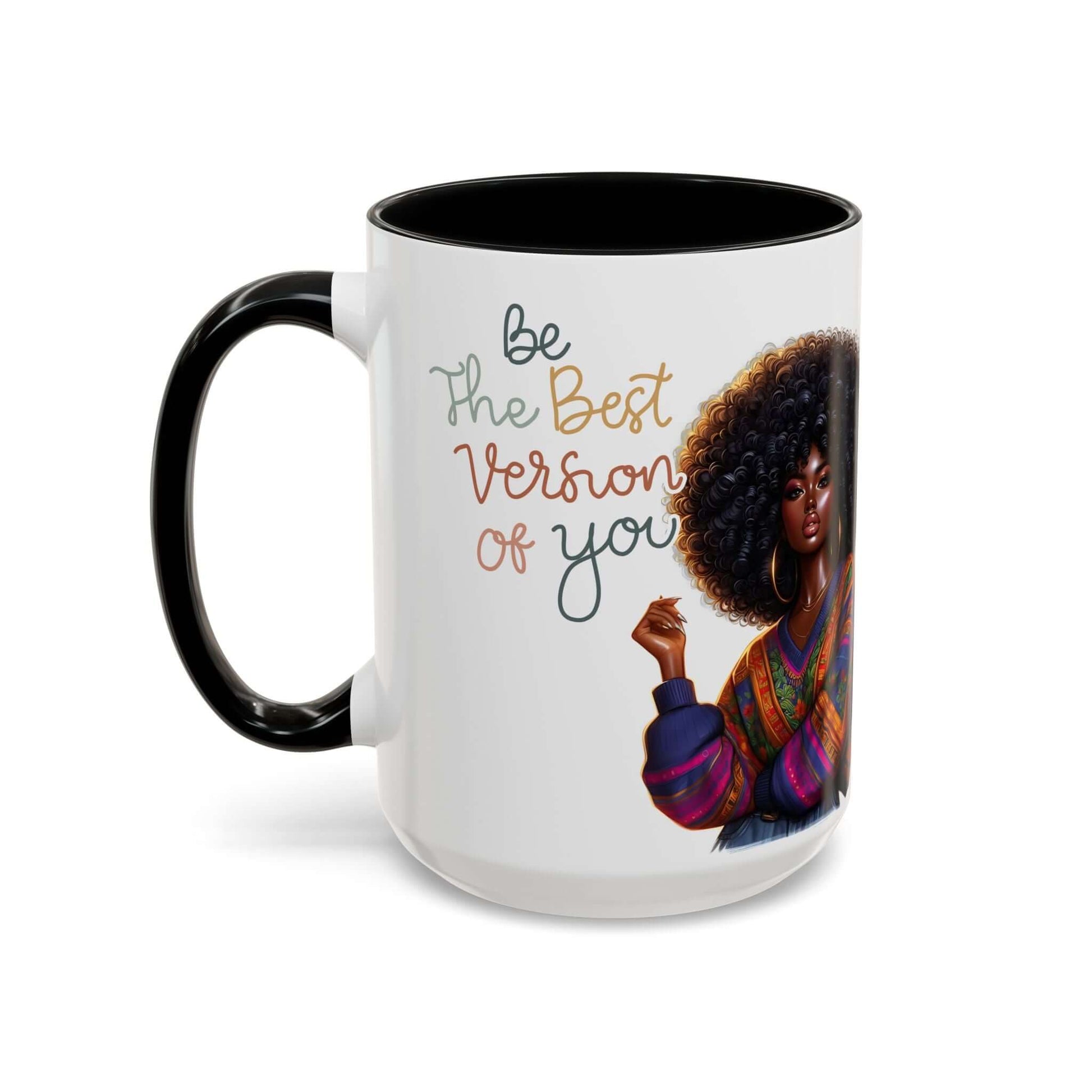 Self Afro Art Coffee Mug - 15oz, Brand63