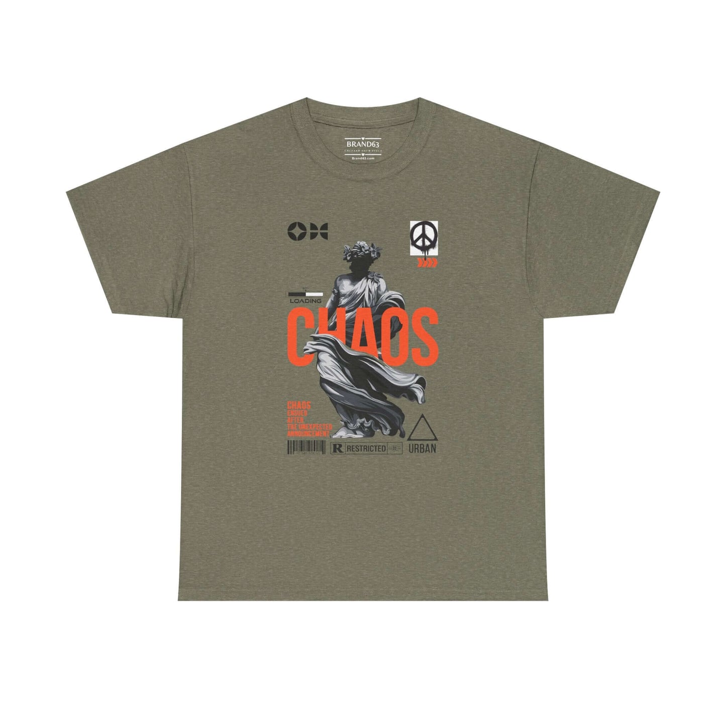 Silent Chaos T-shirt -Extended Sizes, Brand63