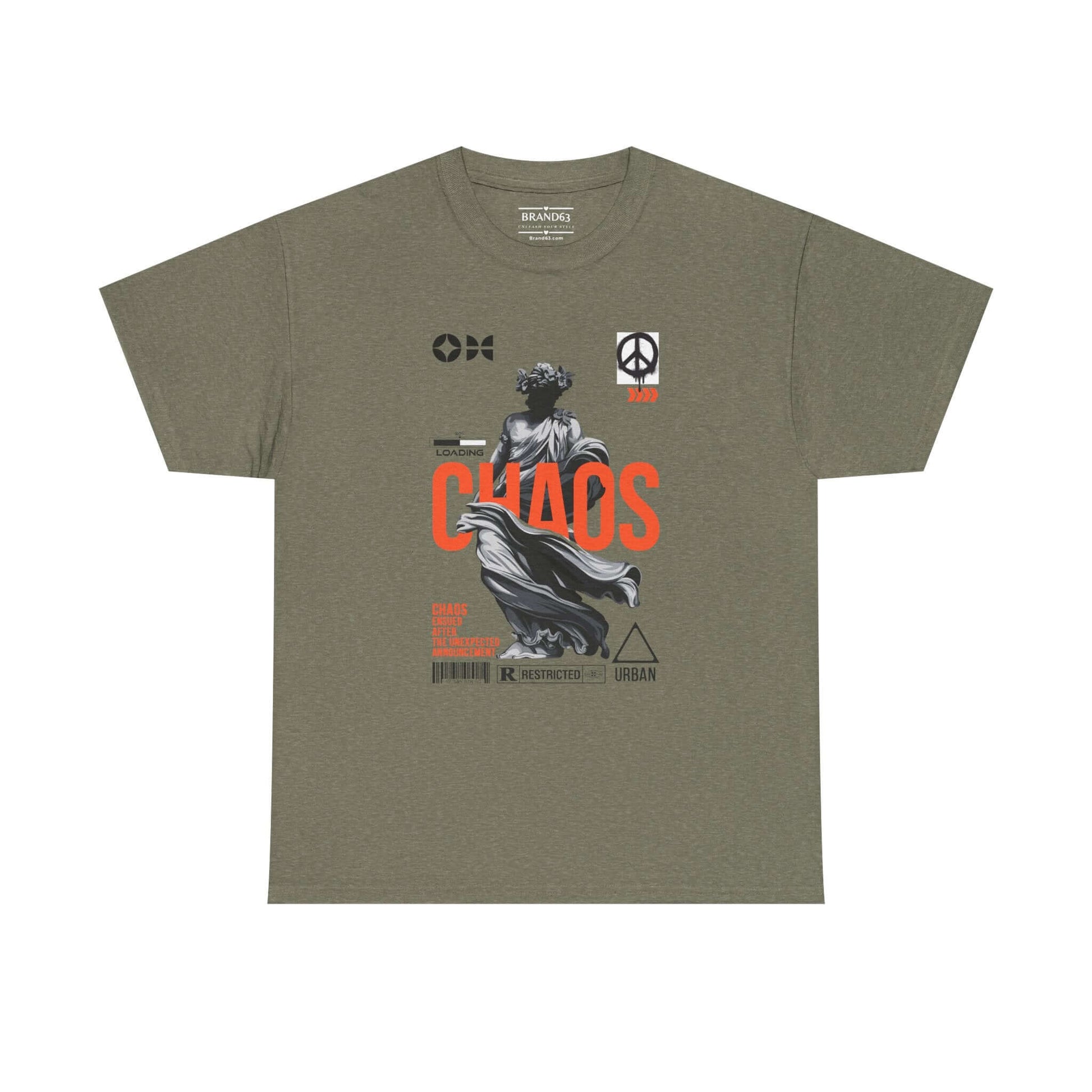 Silent Chaos T-shirt -Extended Sizes, Brand63
