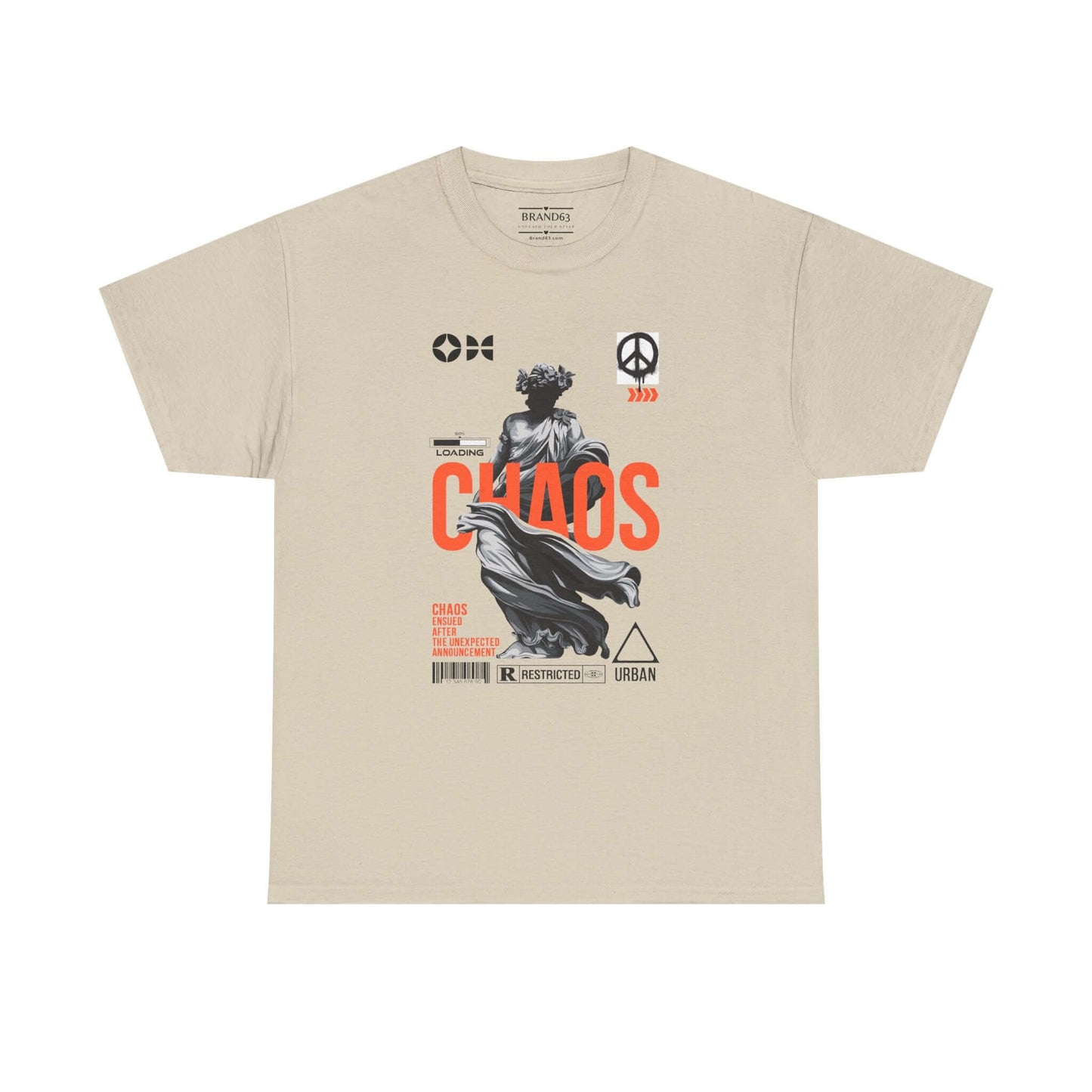 Silent Chaos T-shirt -Extended Sizes, Brand63