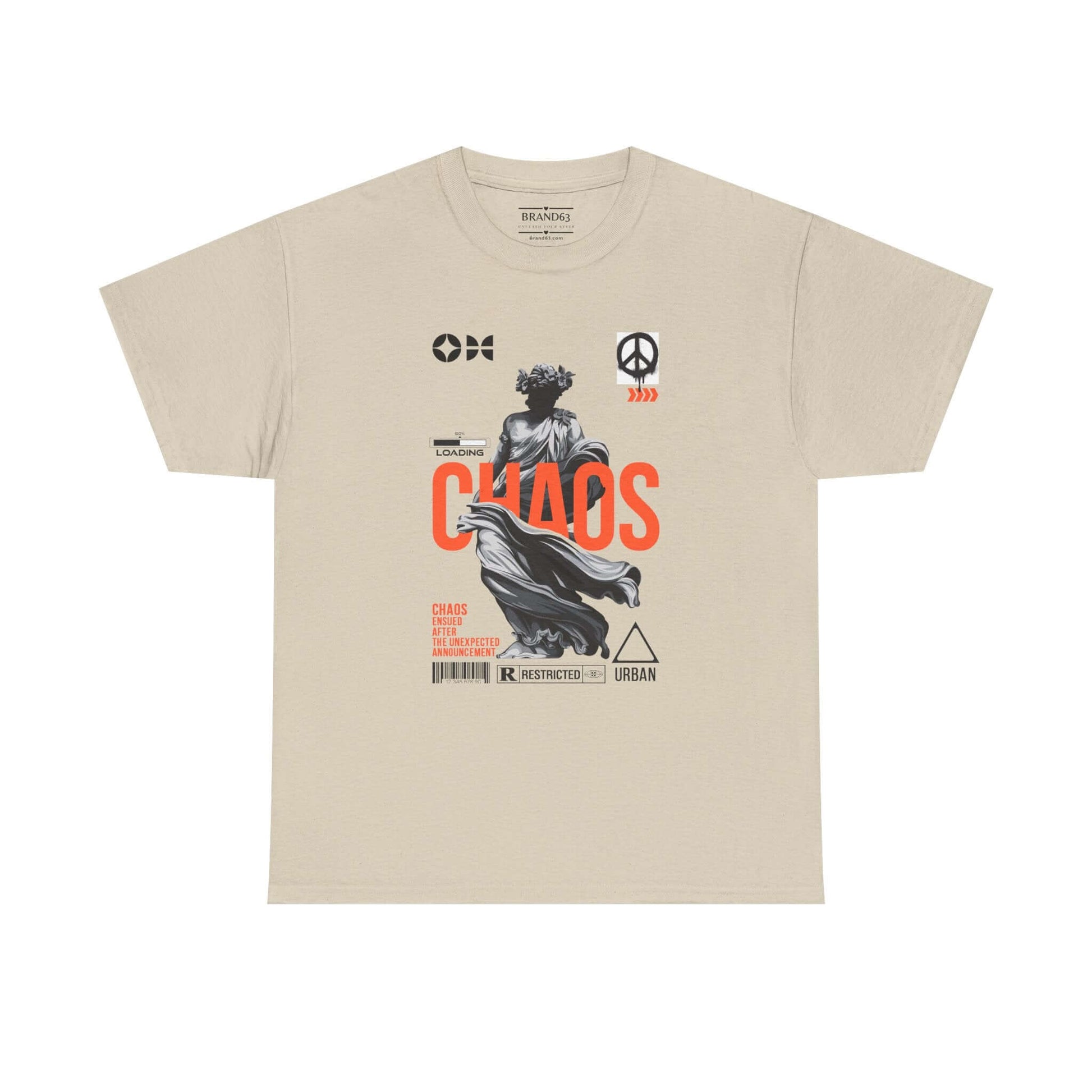 Silent Chaos T-shirt -Extended Sizes, Brand63