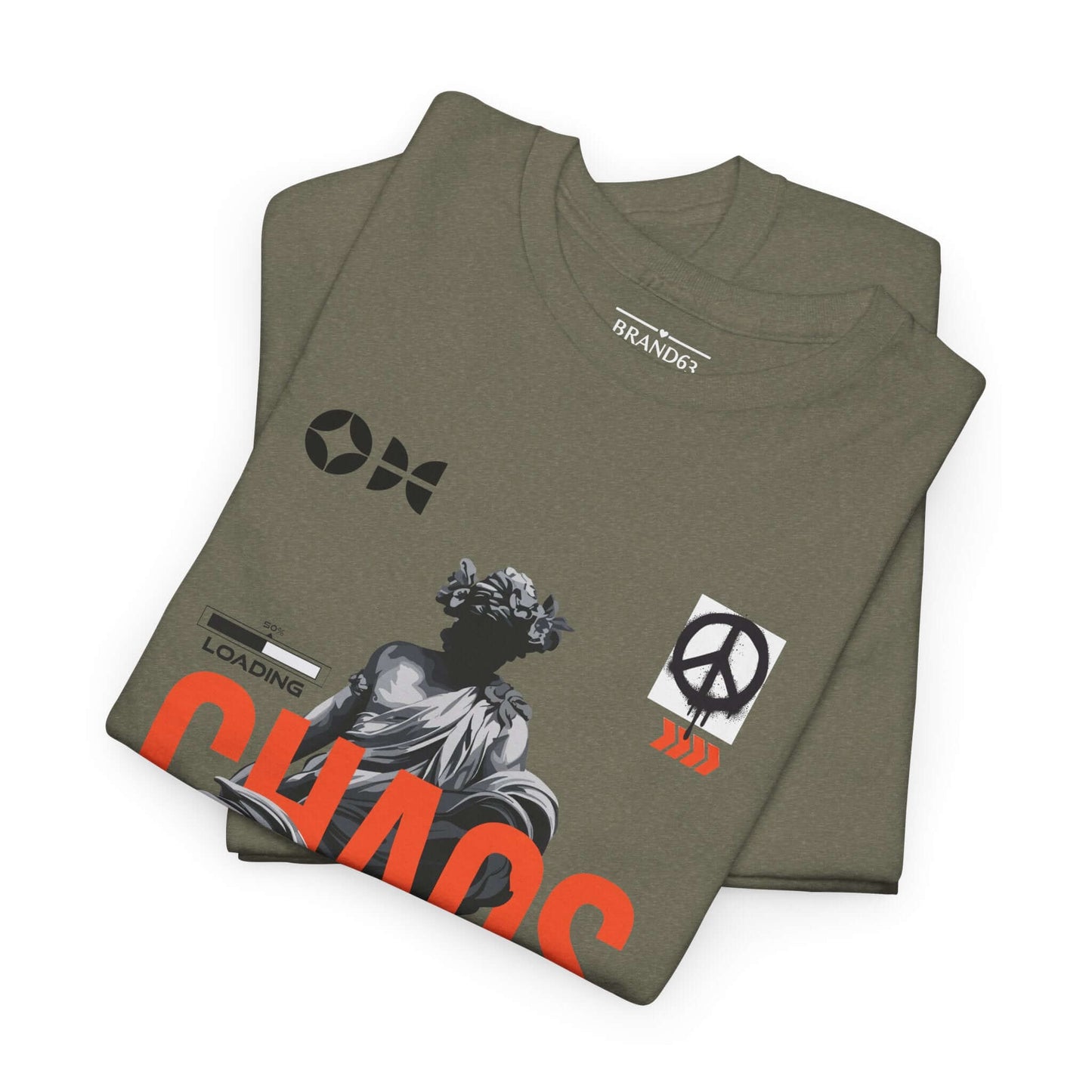 Silent Chaos T-shirt -Extended Sizes, Brand63