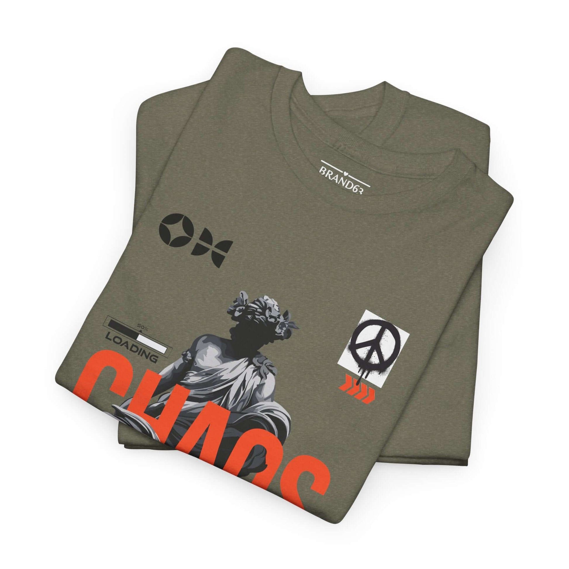 Silent Chaos T-shirt -Extended Sizes, Brand63