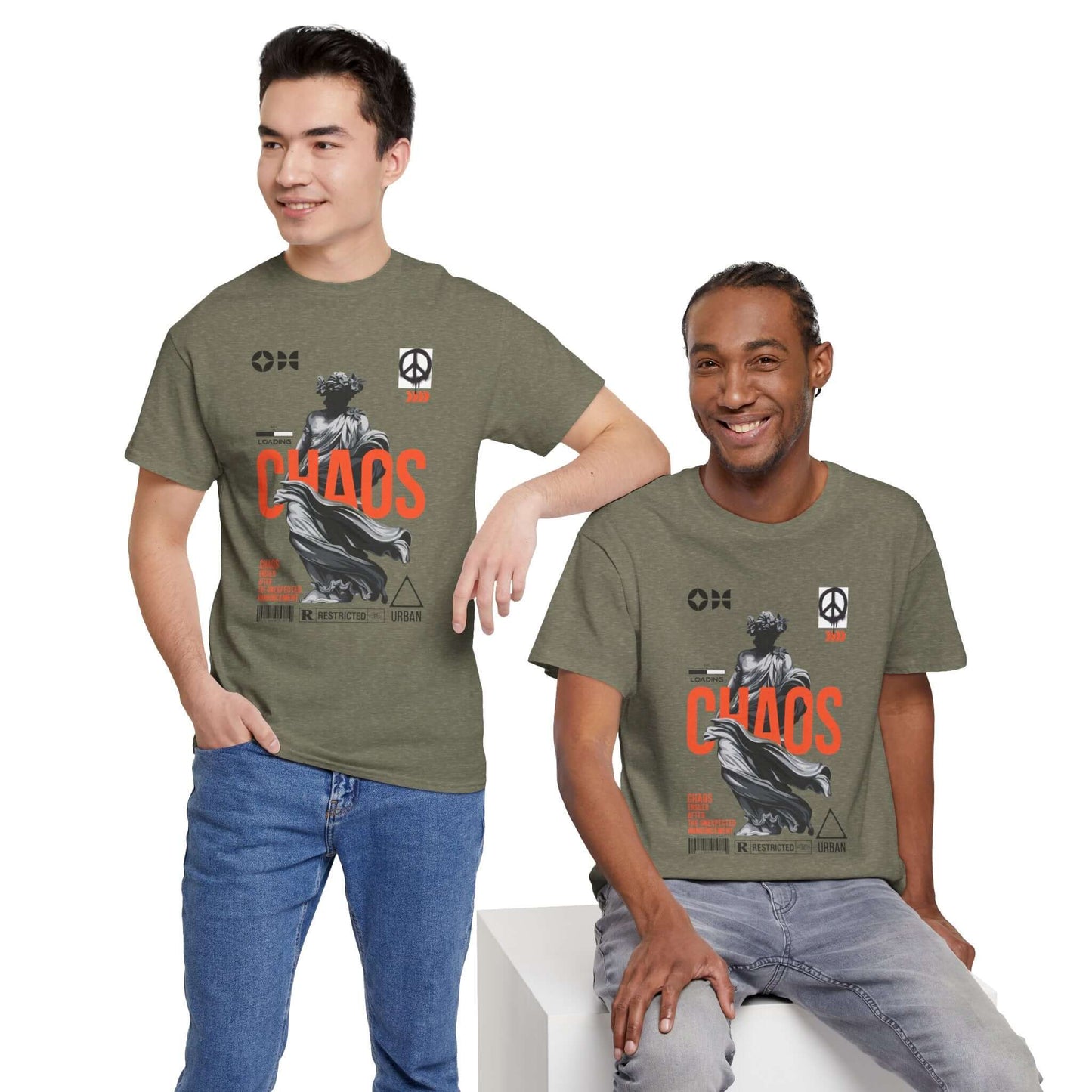 Silent Chaos T-shirt -Extended Sizes, Brand63