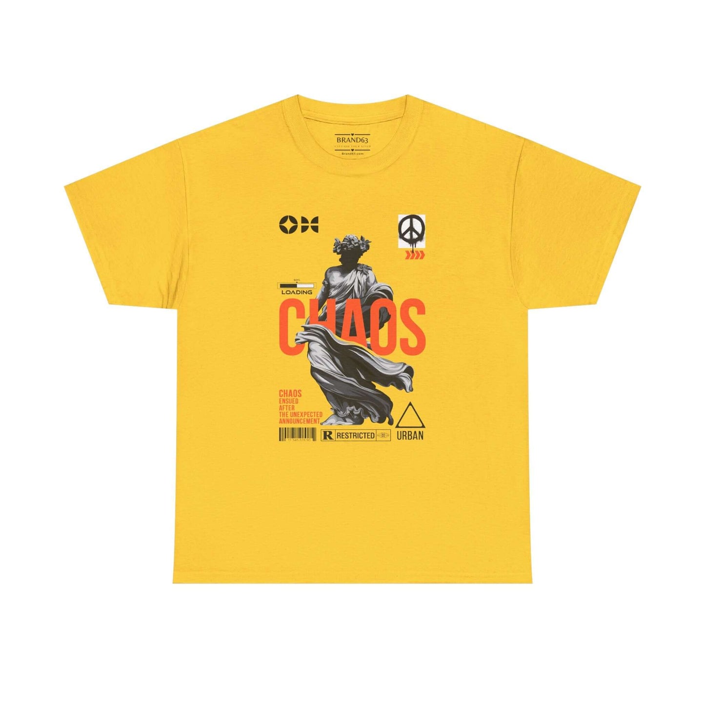 Silent Chaos T-shirt -Extended Sizes, Brand63