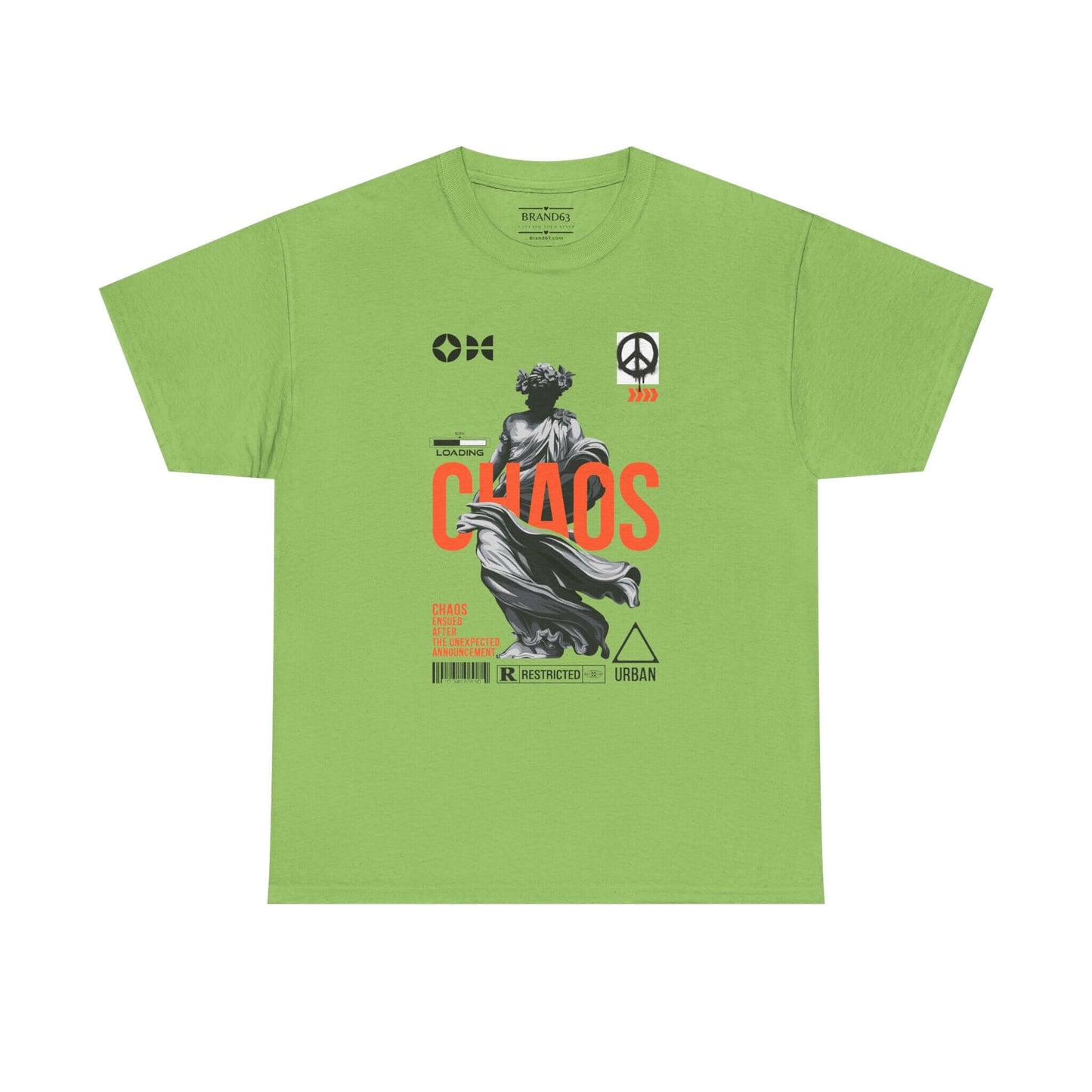 Silent Chaos T-shirt -Extended Sizes, Brand63