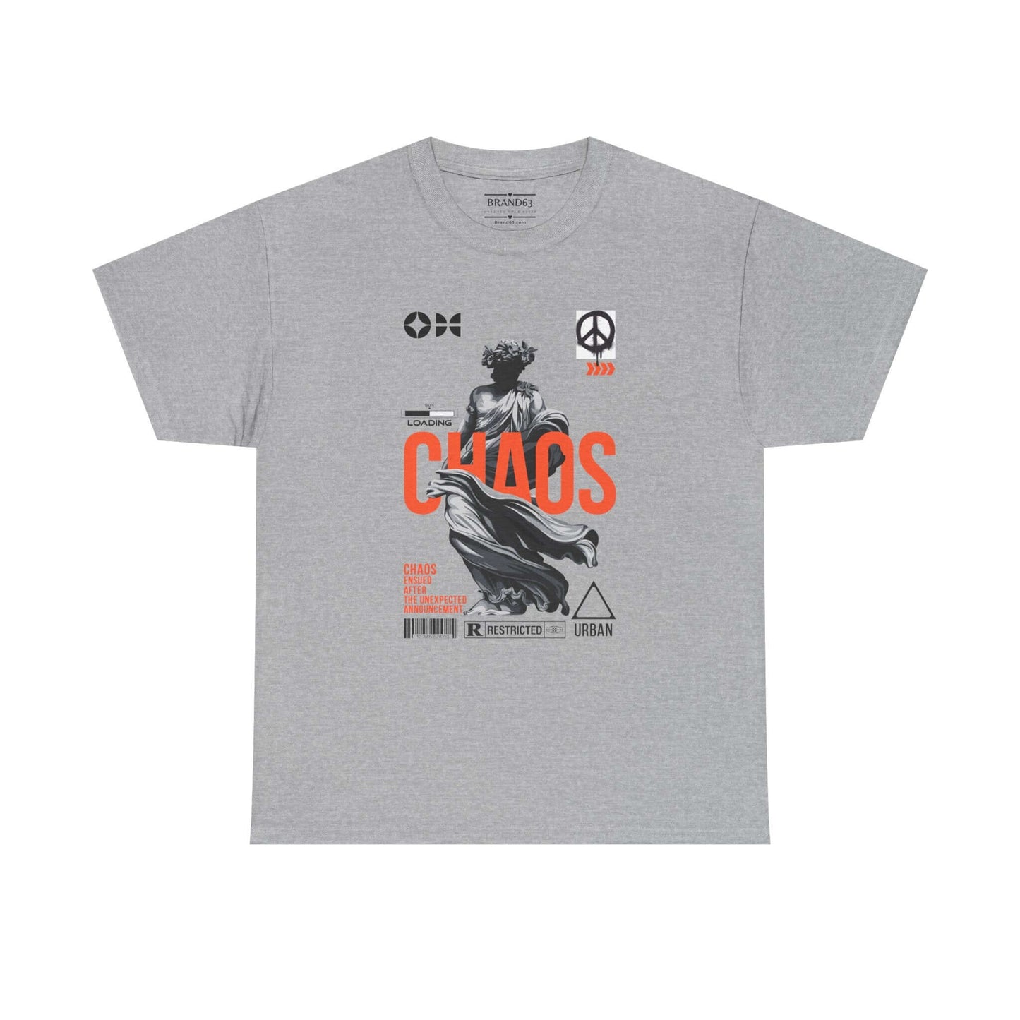 Silent Chaos T-shirt -Extended Sizes, Brand63