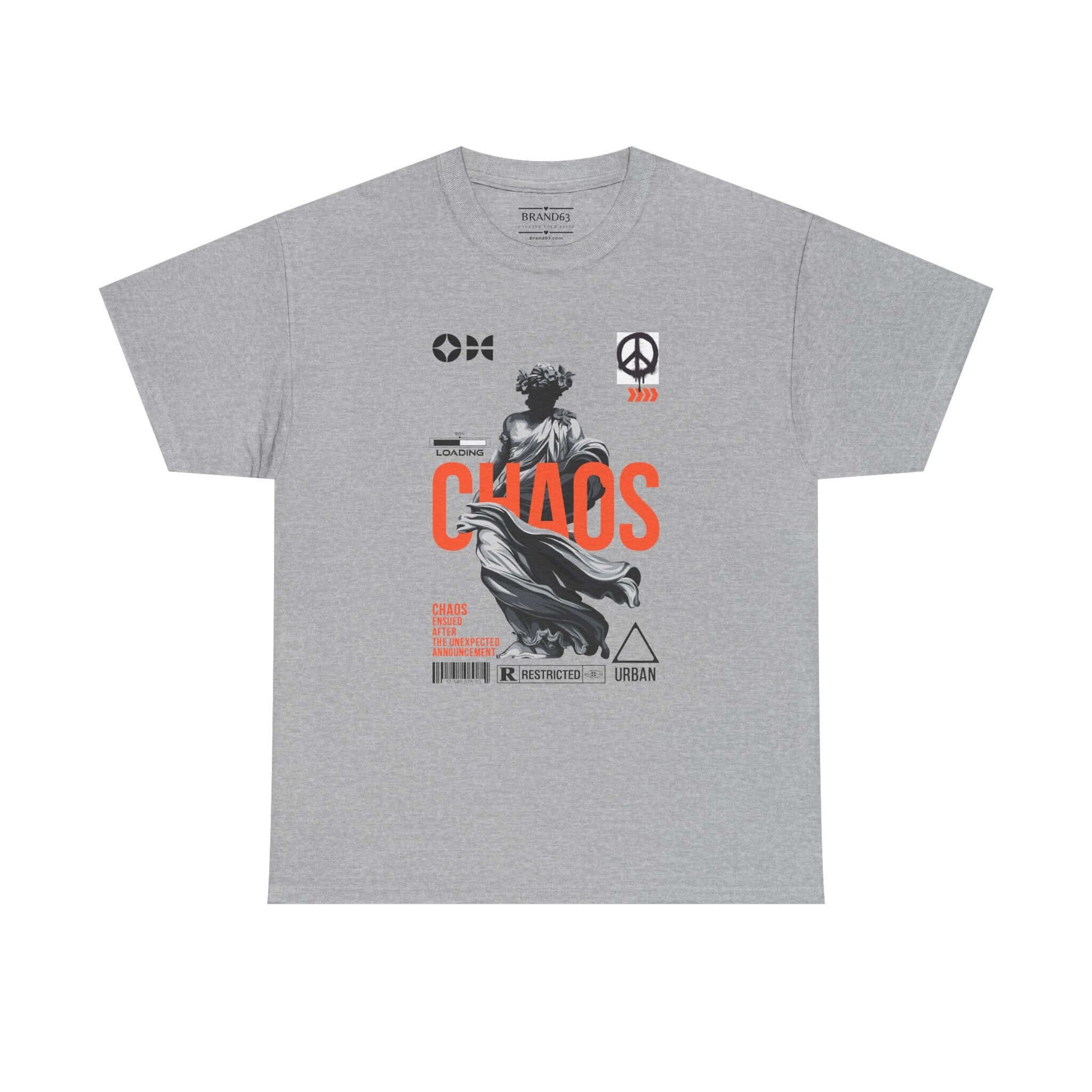 Silent Chaos T-shirt -Extended Sizes, Brand63