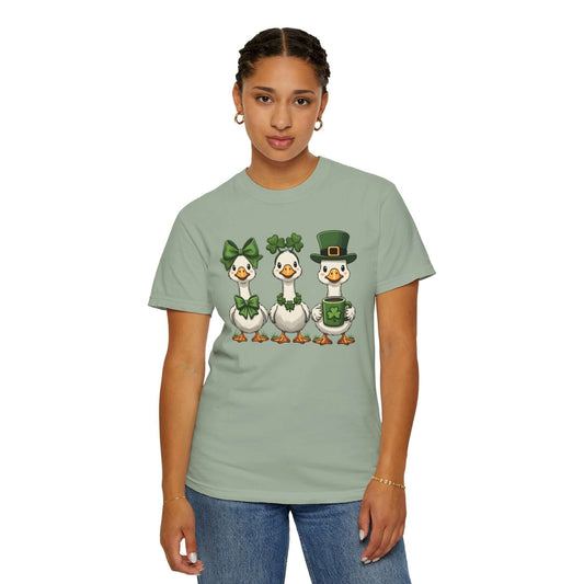 Silly Goose St. Patrick’s Day Shamrocks Comfort Colors T-Shirt, Brand63