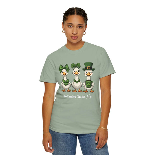 Silly Goose St. Patrick’s Day Shamrocks Comfort Colors Unisex T-Shirt, Brand63