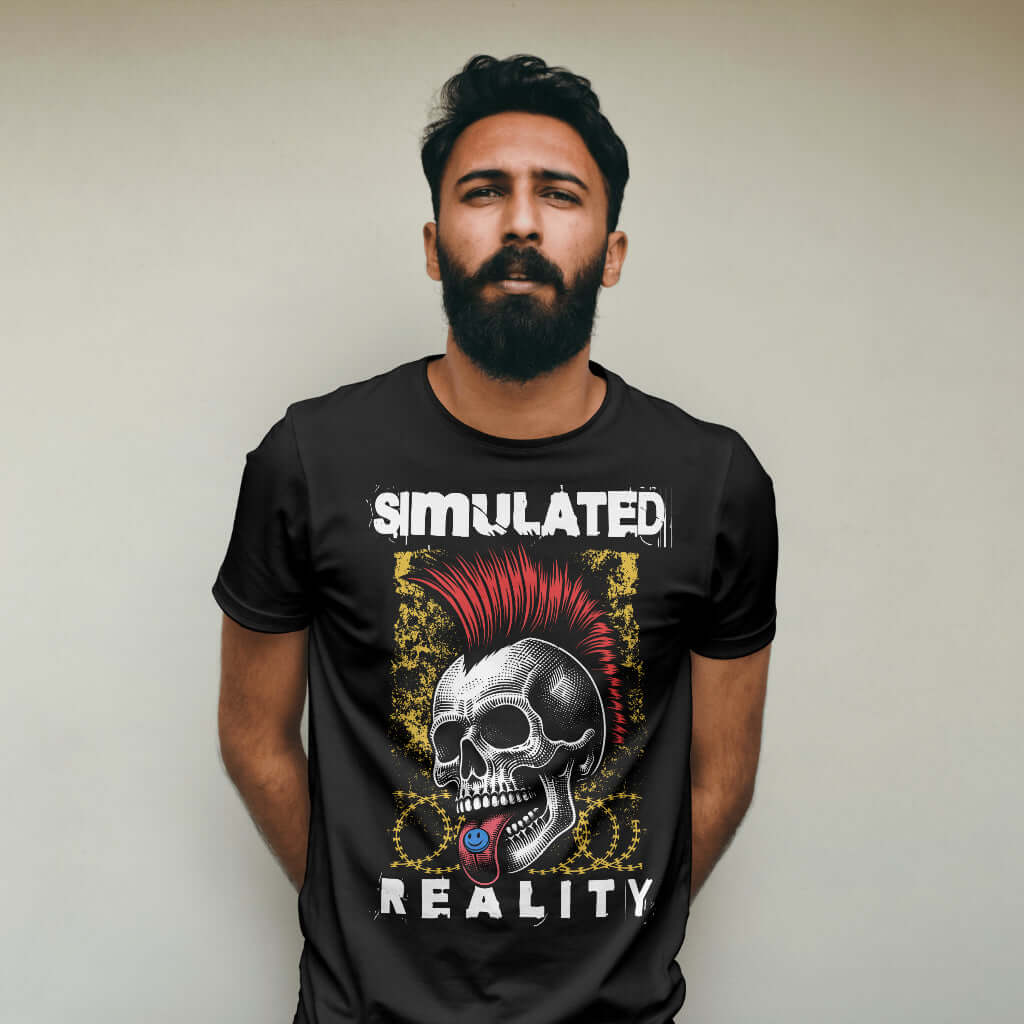 Simulated Reality Skull Cotton Tee, Brand63