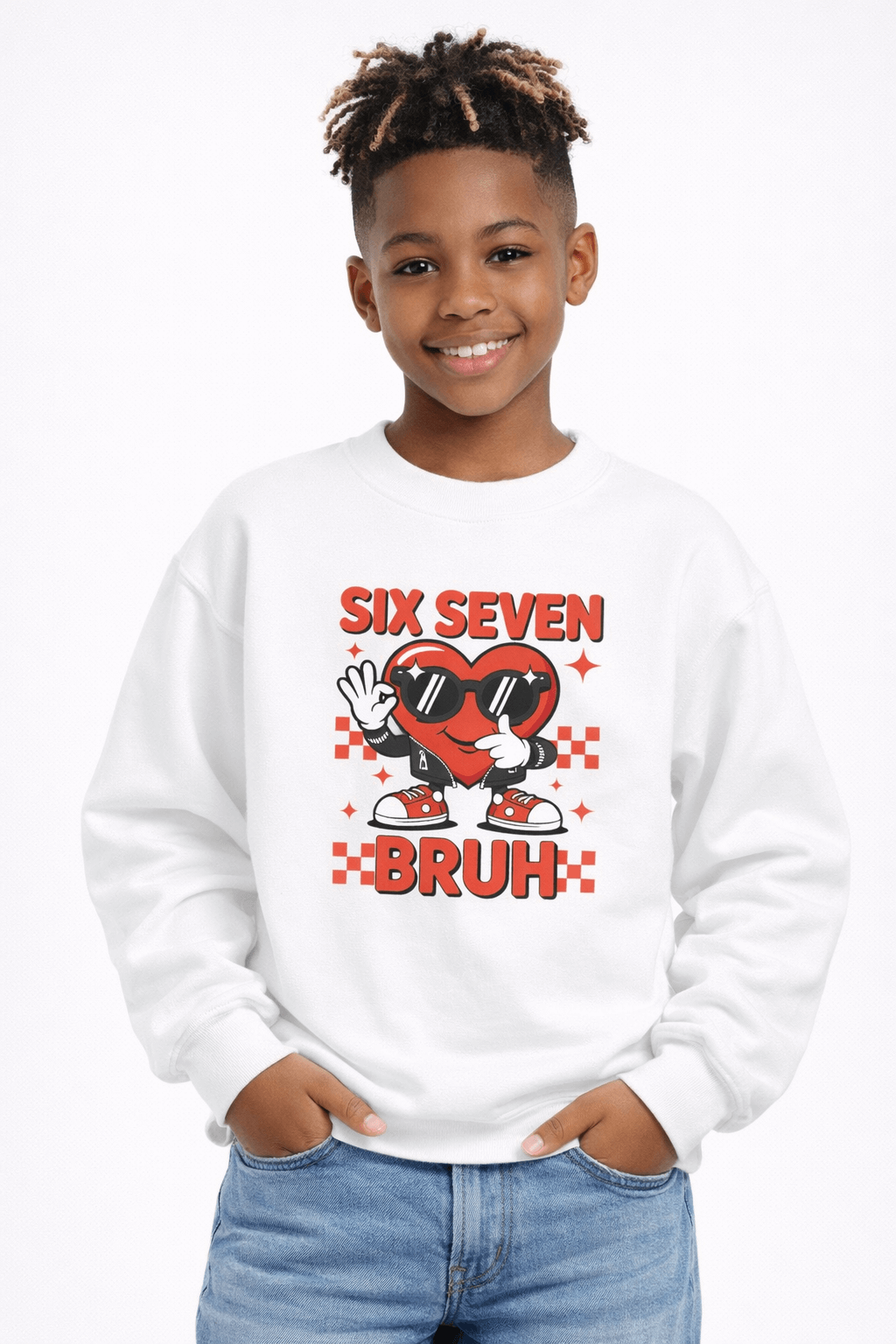 Six Seven Boys Valentine's Crewneck Sweatshirt, Brand63