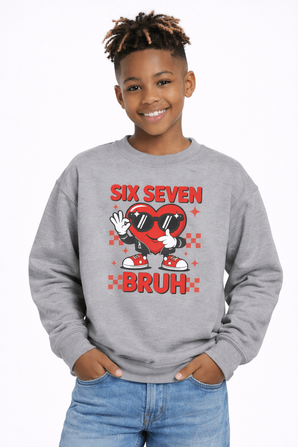 Six Seven Boys Valentine's Crewneck Sweatshirt, Brand63