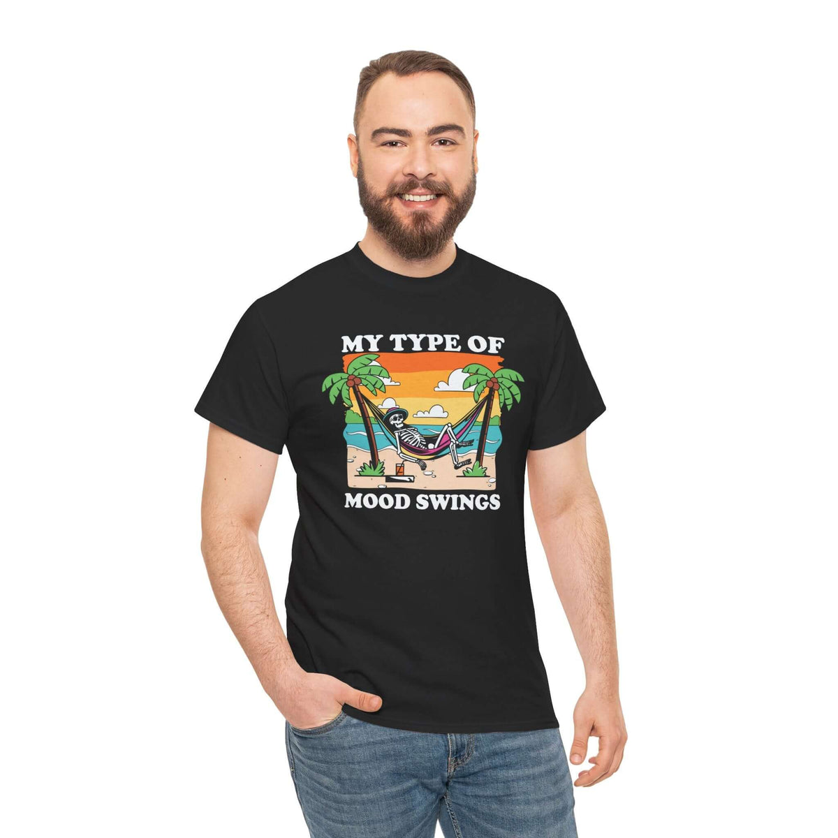 Skeleton Mood Swings Halloween T-Shirt, Brand63