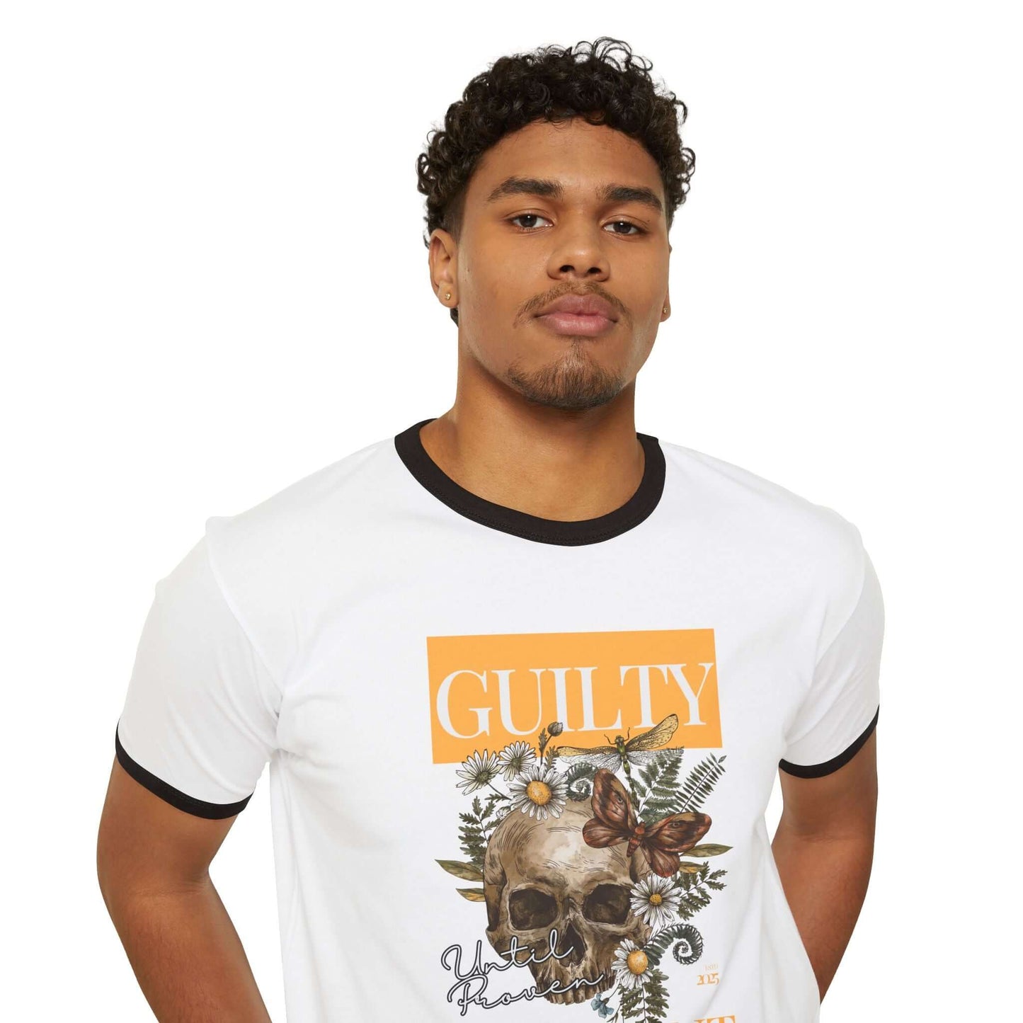 Skull Guilty Ringer Tee | Skull & Nature Art, Brand63