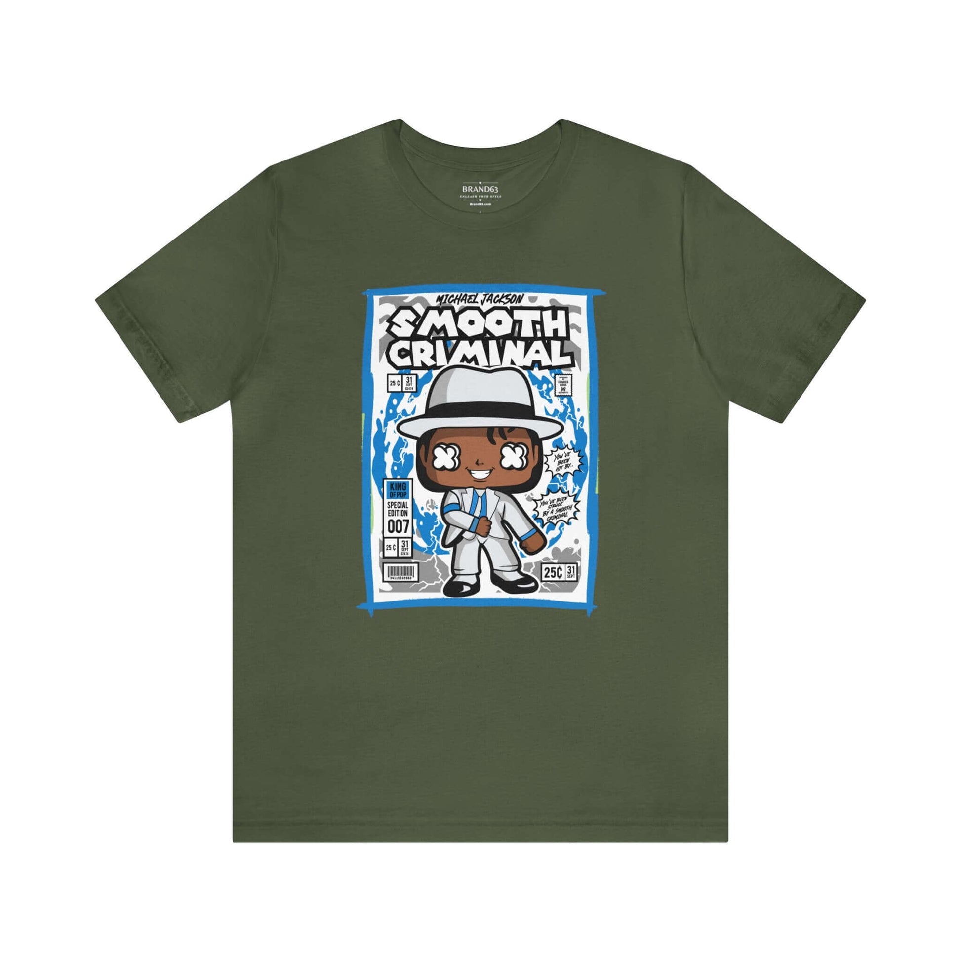 Smooth Criminal Retro Comic Book-Pop Art Graphic T-shirt, Brand63