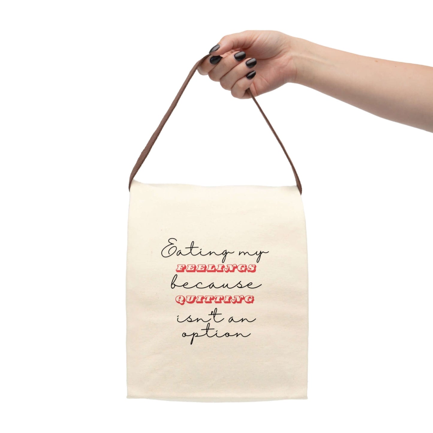 Snarky Sarcastic Lunch Tote – Canvas Lunchroom Bag With Strap, Brand63