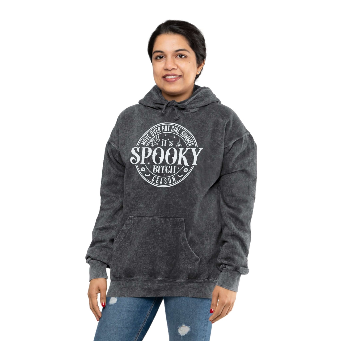 Spooky Bitch Season Hoodie | Mineral Wash Hoodie, Brand63